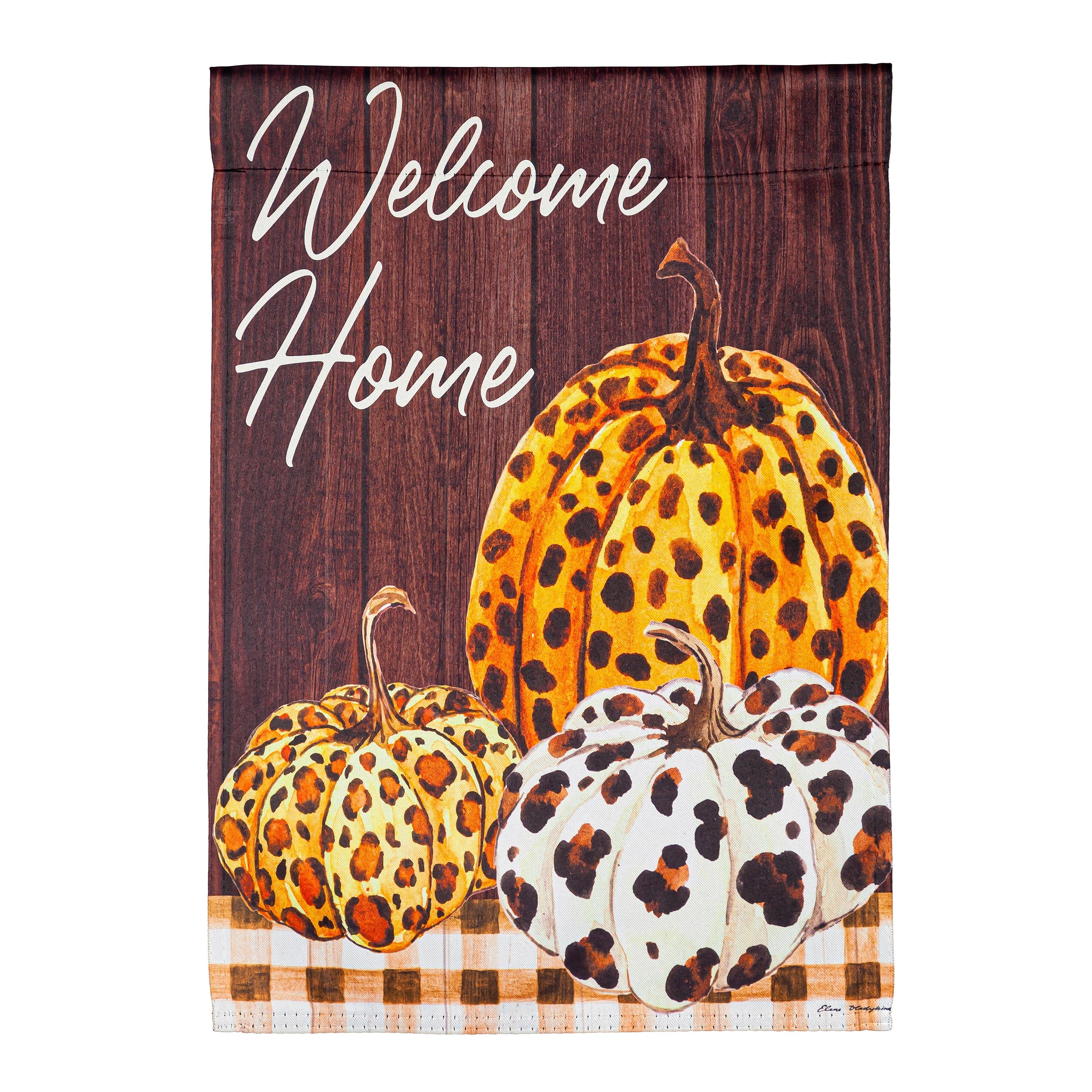 Boho Brown Pumpkins Garden Suede Flag - Sports Gifts, Sports Memorabilia, Sports Collectibles, Fan Shop