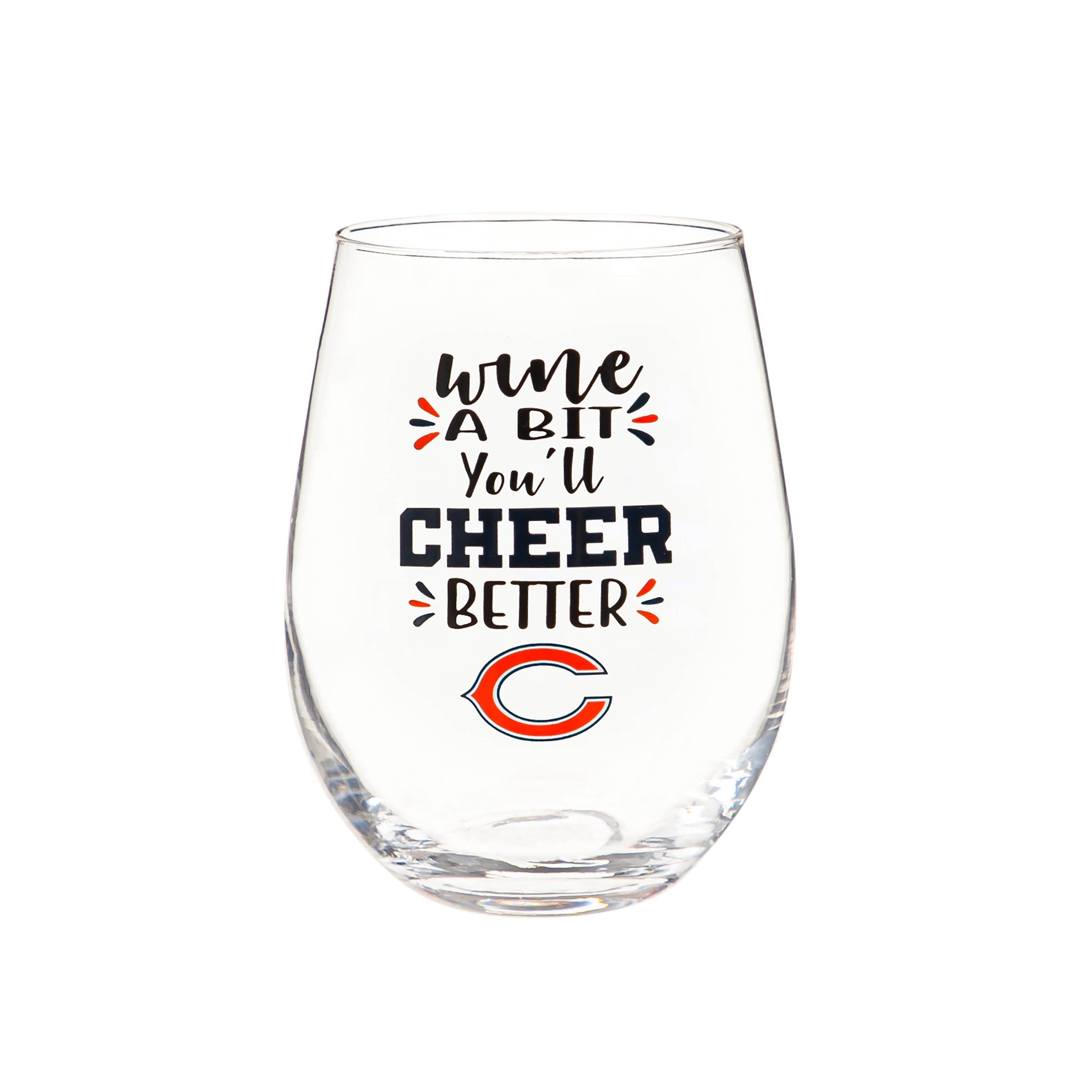 Chicago Bears, 17oz Boxed Stemless Wine - Sports Collectibles, Sports Memorabilia, Sports Fan Shop, Sports Gifts
