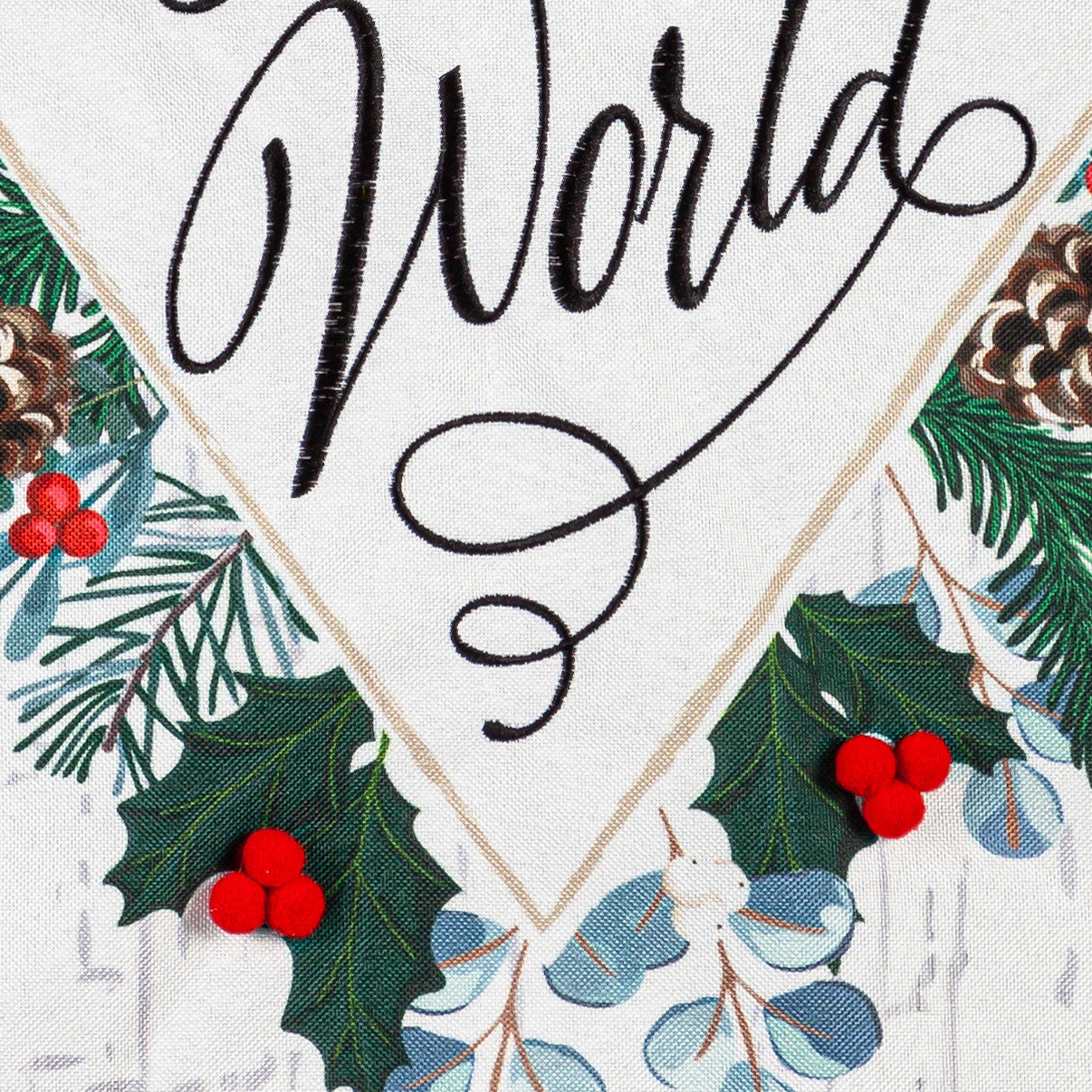 Joy to the World Linen Garden Flag - Sports Collectibles, Sports Memorabilia, Sports Fan Shop, Sports Gifts