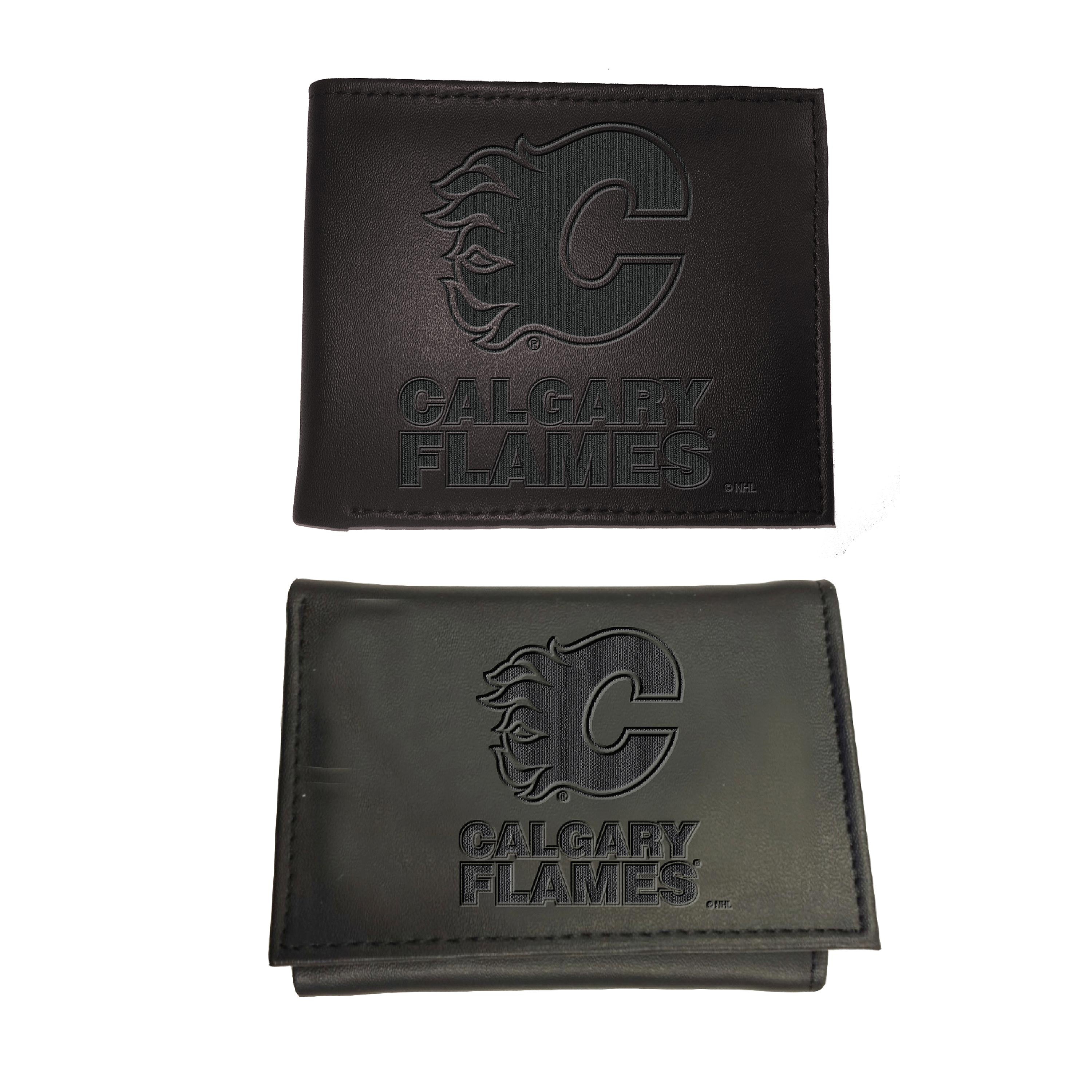 Calgary Flames, Bi-Fold and Tri-Fold Wallet Gift Set, Black - Sports Collectibles, Sports Memorabilia, Sports Fan Shop, Sports Gifts