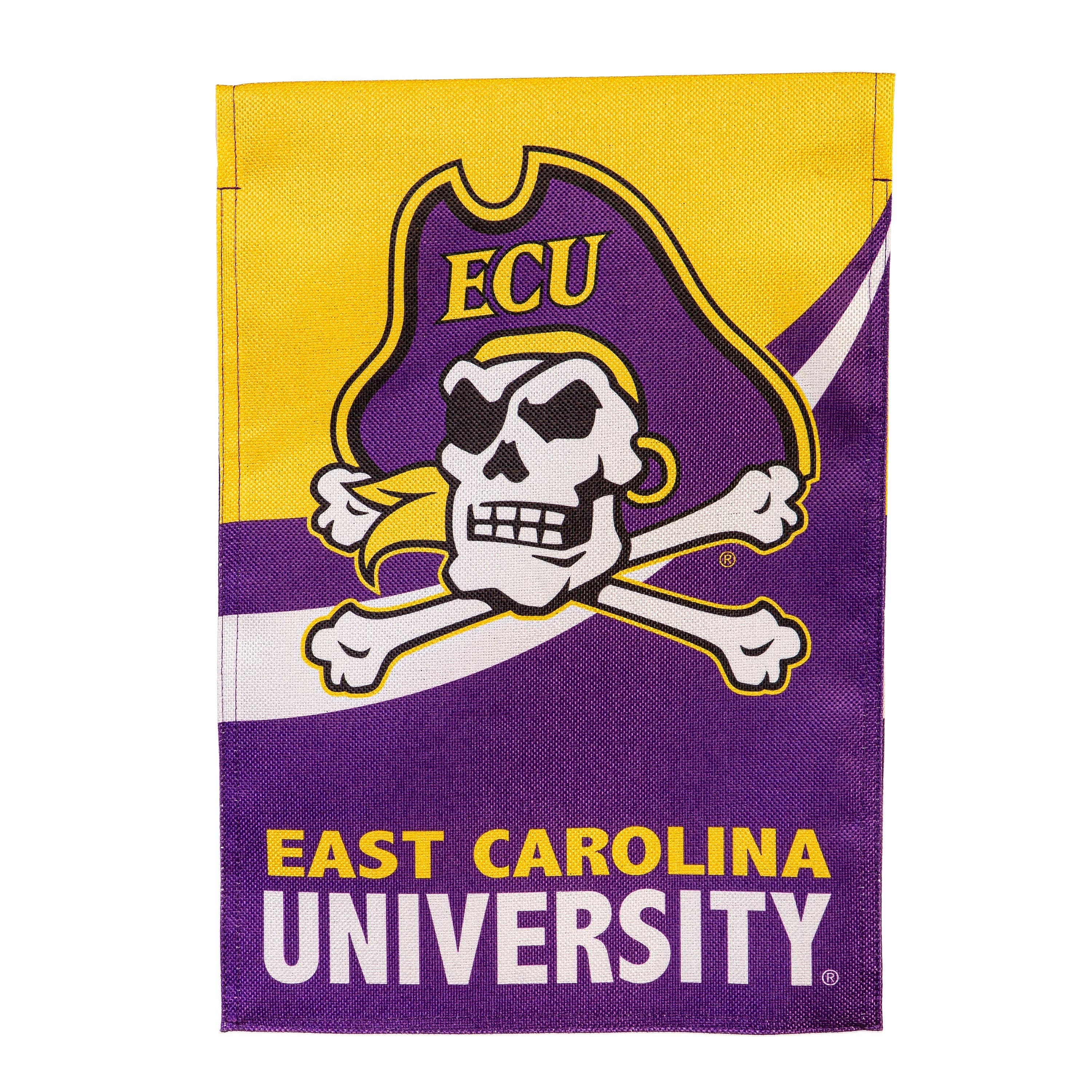East Carolina University Burlap Flag GDN Size - Sports Collectibles, Sports Memorabilia, Sports Fan Shop, Sports Gifts