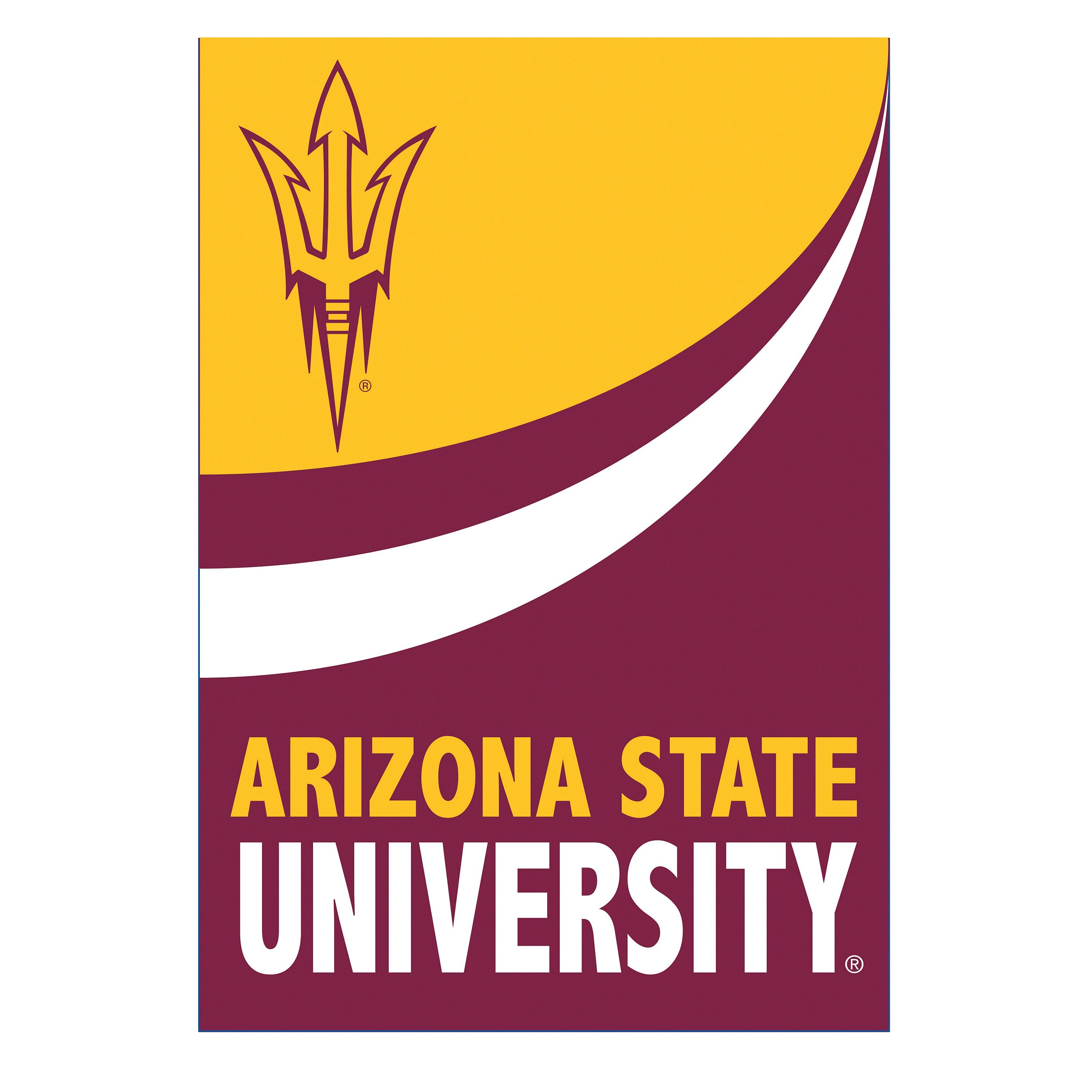 Arizona State University Burlap Flag GDN Size - Sports Collectibles, Sports Memorabilia, Sports Fan Shop, Sports Gifts