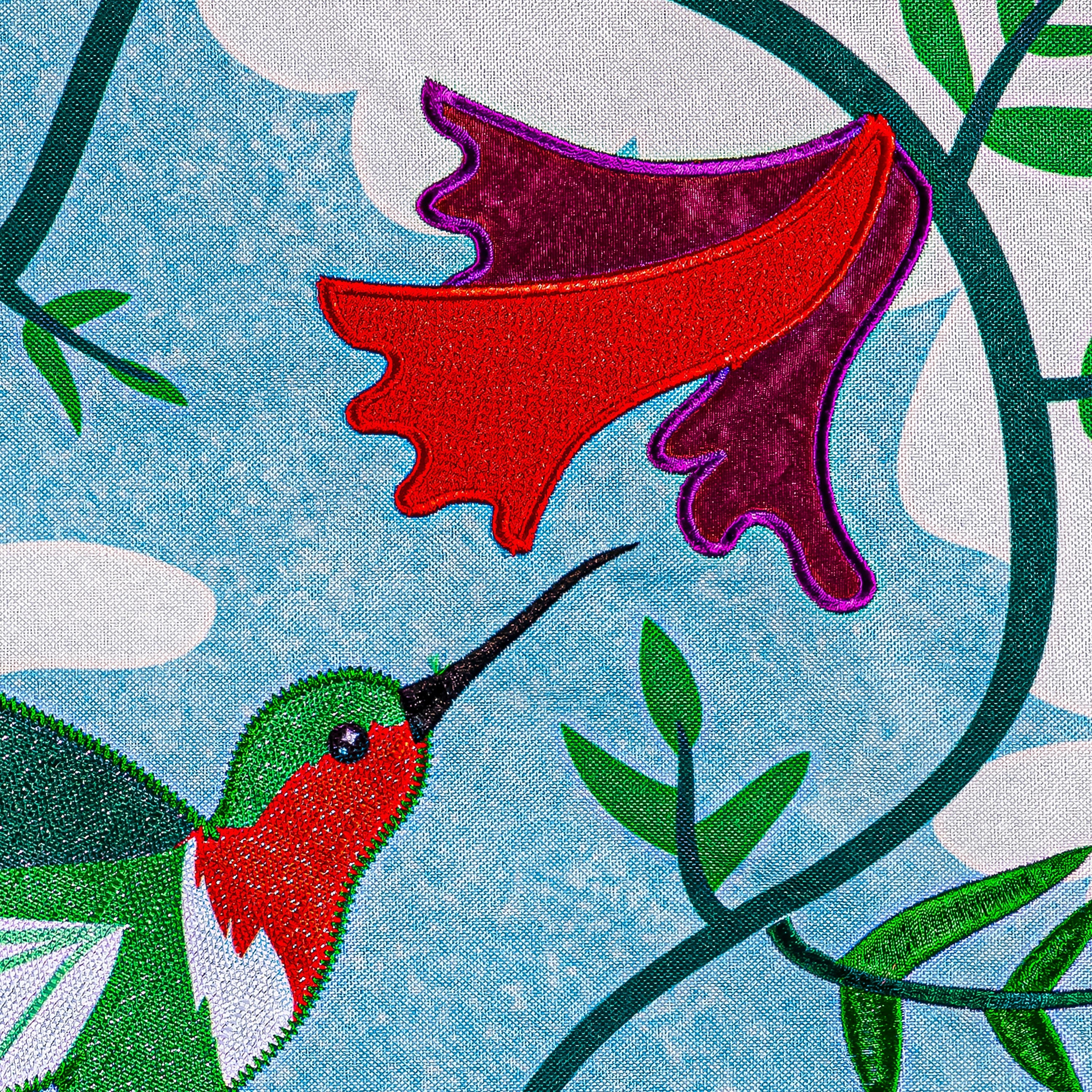 Hummingbird Applique Garden Flag - Sports Collectibles, Sports Memorabilia, Sports Fan Shop, Sports Gifts
