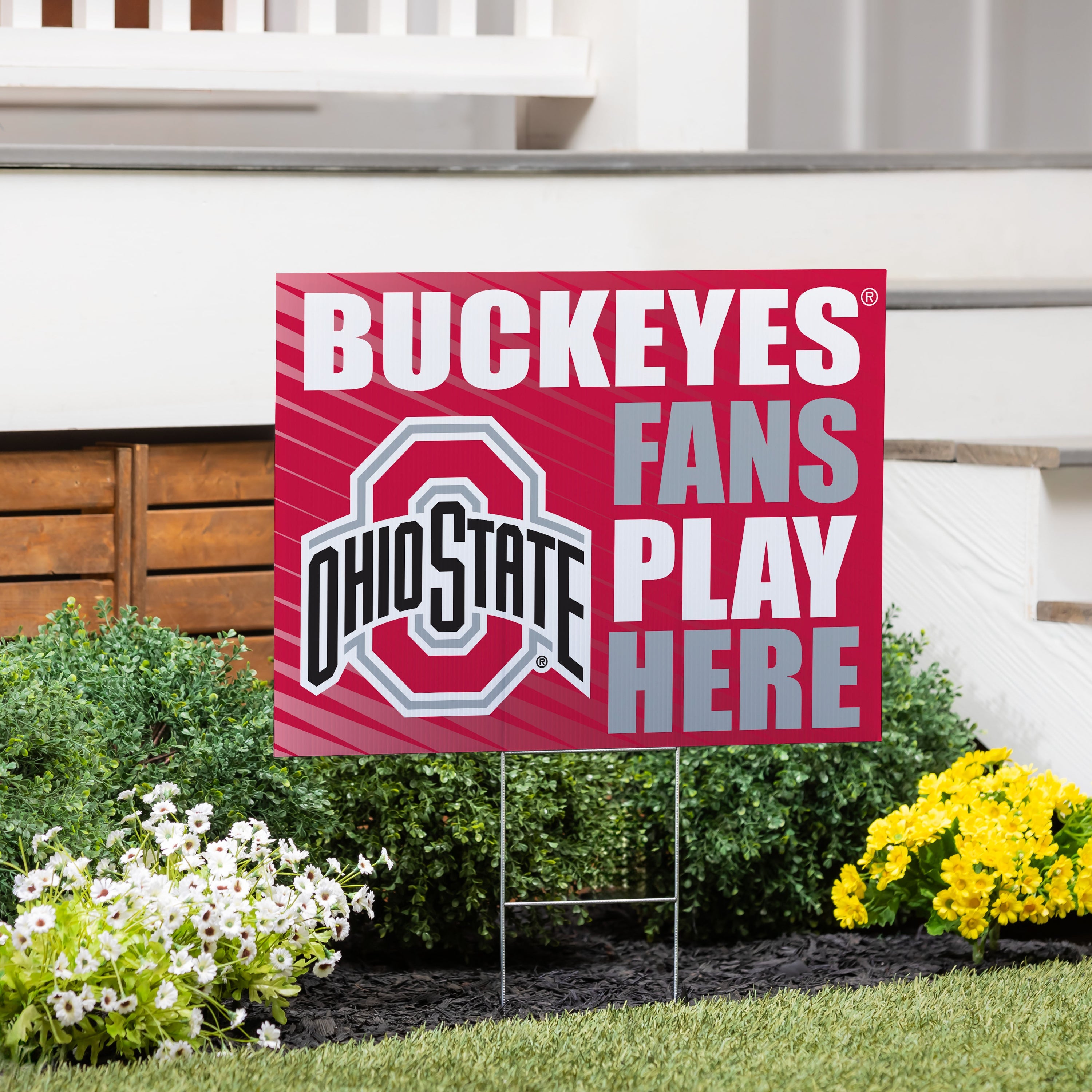 Ohio State University Coroplast Yard Sign "Fans Play Here"