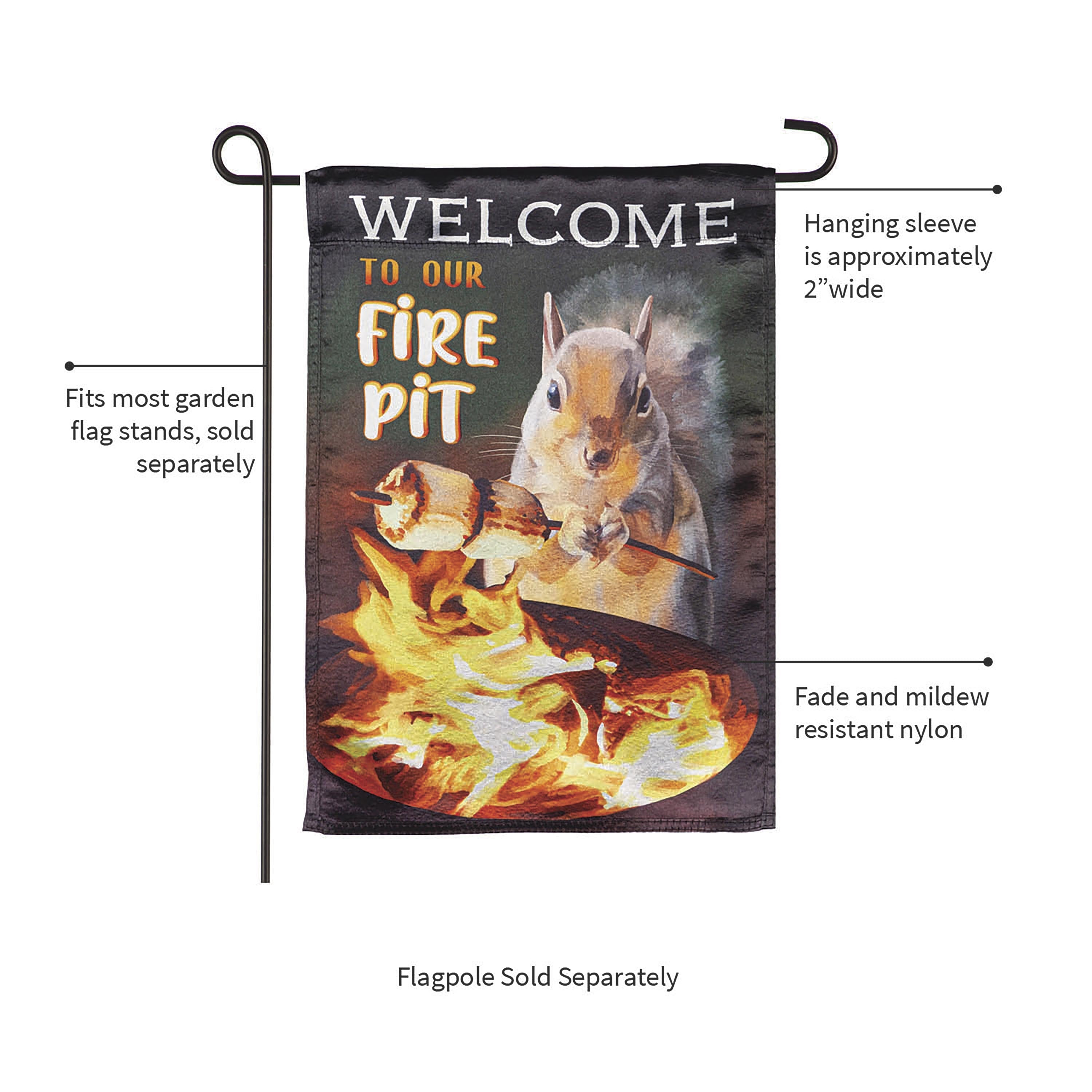 Welcome to our Fire Pit Garden Lustre Flag - Sports Collectibles, Sports Memorabilia, Sports Fan Shop, Sports Gifts