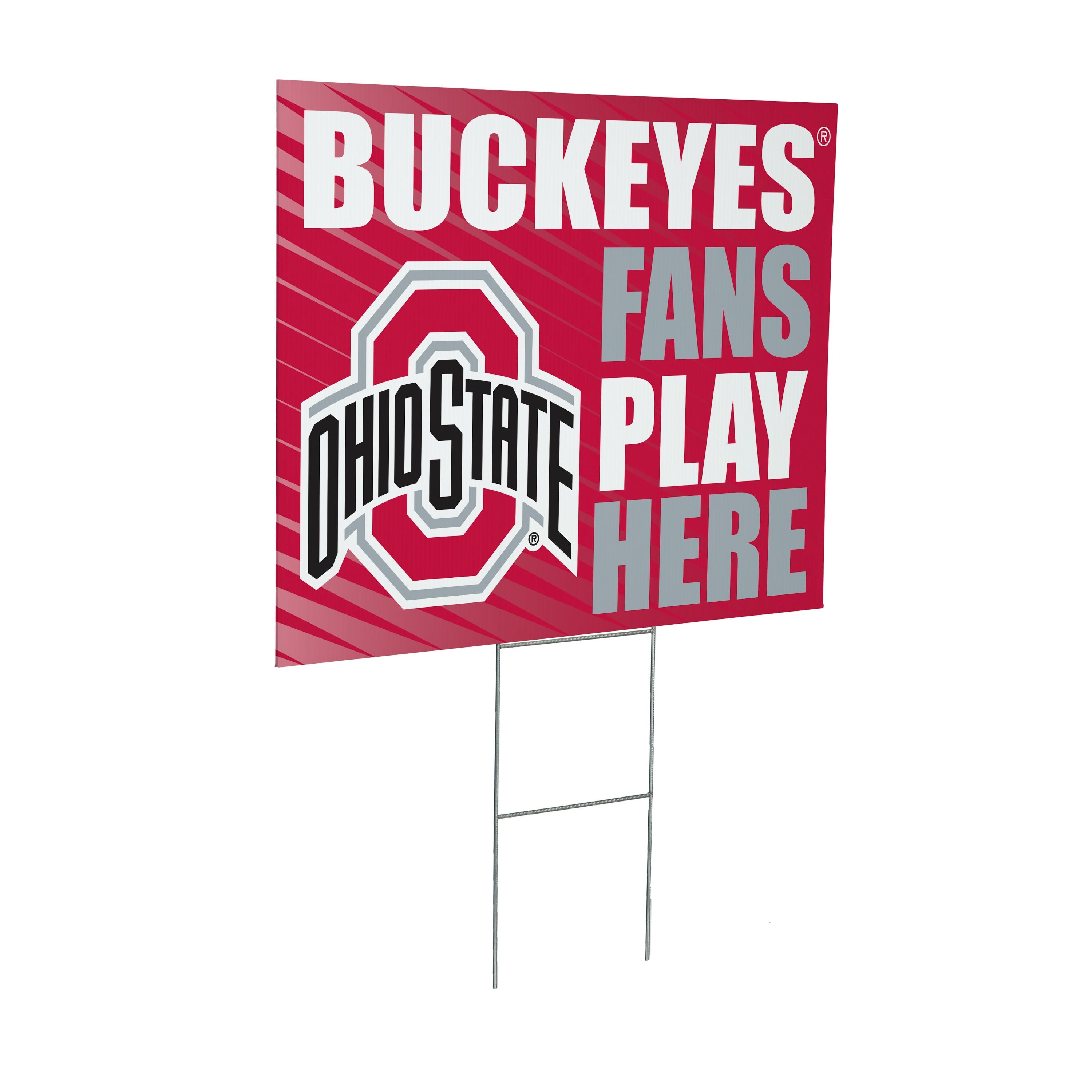 Ohio State University Coroplast Yard Sign "Fans Play Here" - Sports Collectibles, Sports Memorabilia, Sports Fan Shop, Sports Gifts