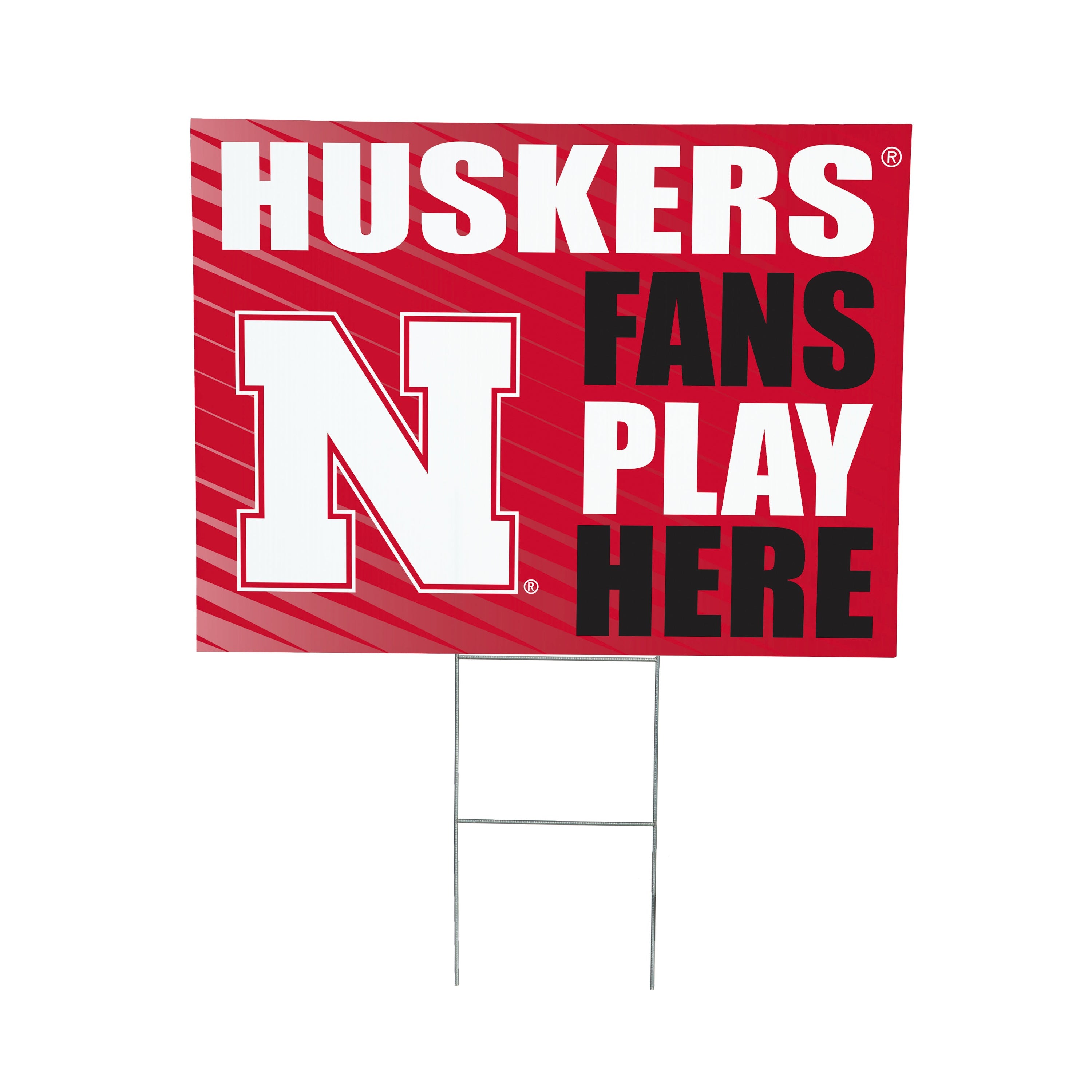 University of Nebraska Coroplast Yard Sign "Fans Play Here"