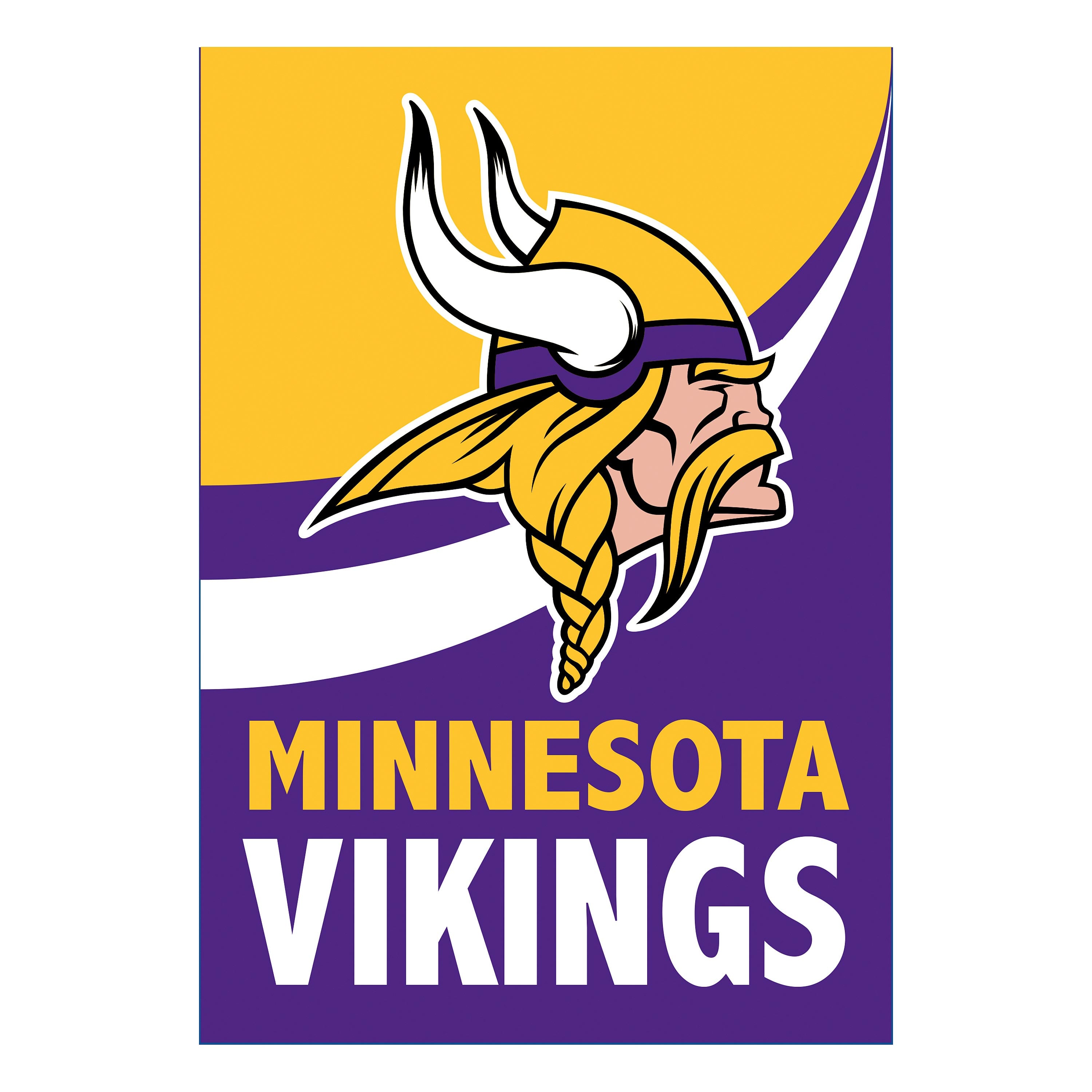 Minnesota Vikings Burlap Flag House Size - Sports Collectibles, Sports Memorabilia, Sports Fan Shop, Sports Gifts