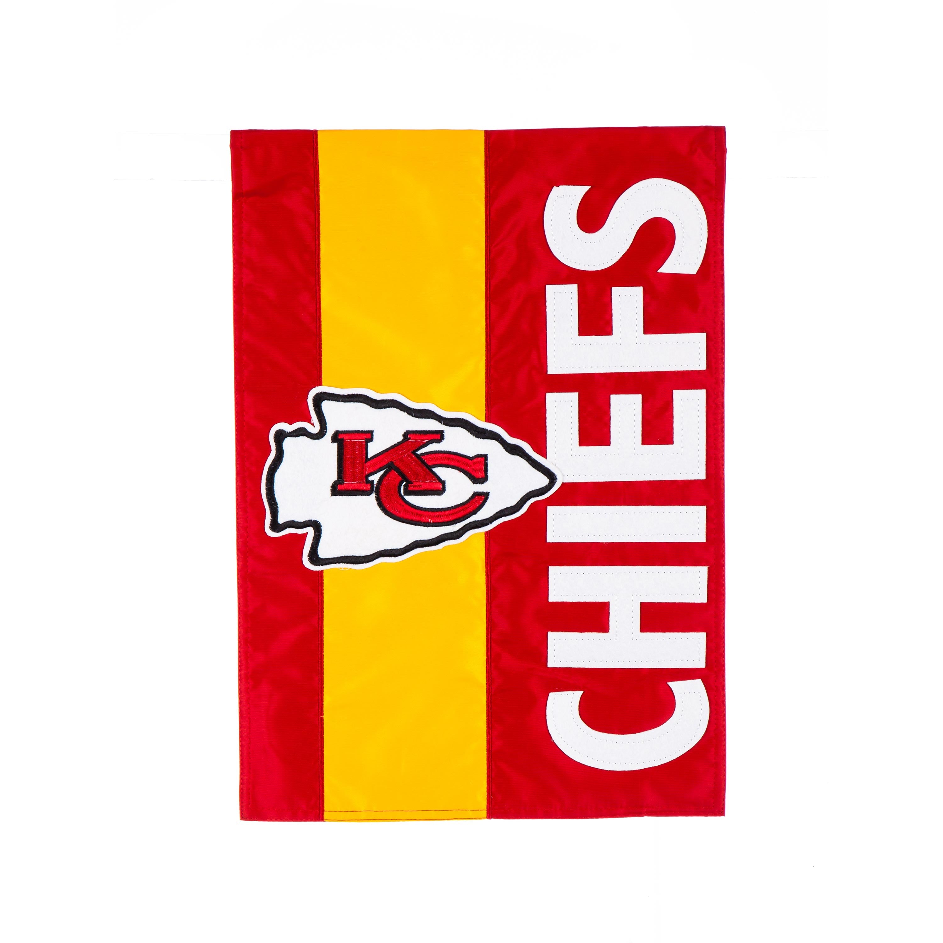 Kansas City Chiefs Applique Flag - Sports Collectibles, Sports Memorabilia, Sports Fan Shop, Sports Gifts