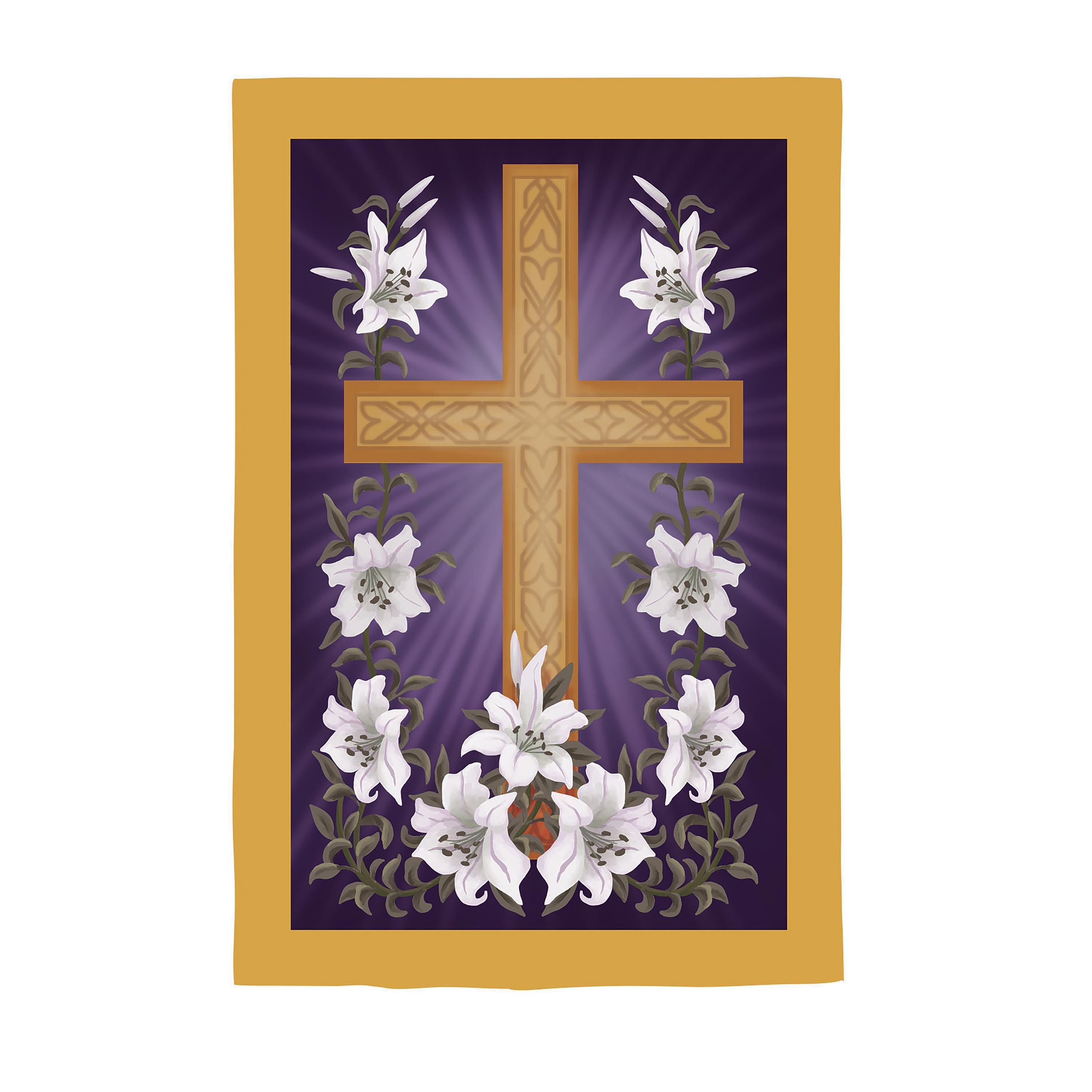 Easter Lilies Suede Garden Flag - Sports Gifts, Sports Memorabilia, Sports Collectibles, Fan Shop