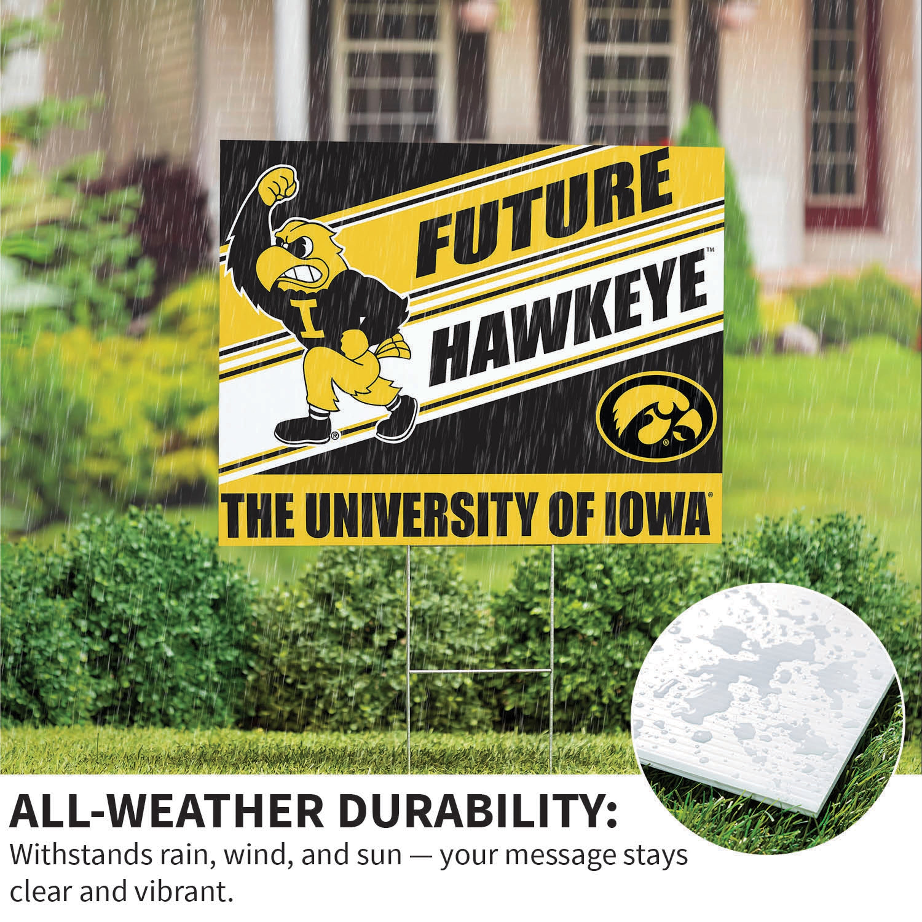 University of Iowa Coroplast Yard Sign, Future Student - Sports Collectibles, Sports Memorabilia, Sports Fan Shop, Sports Gifts
