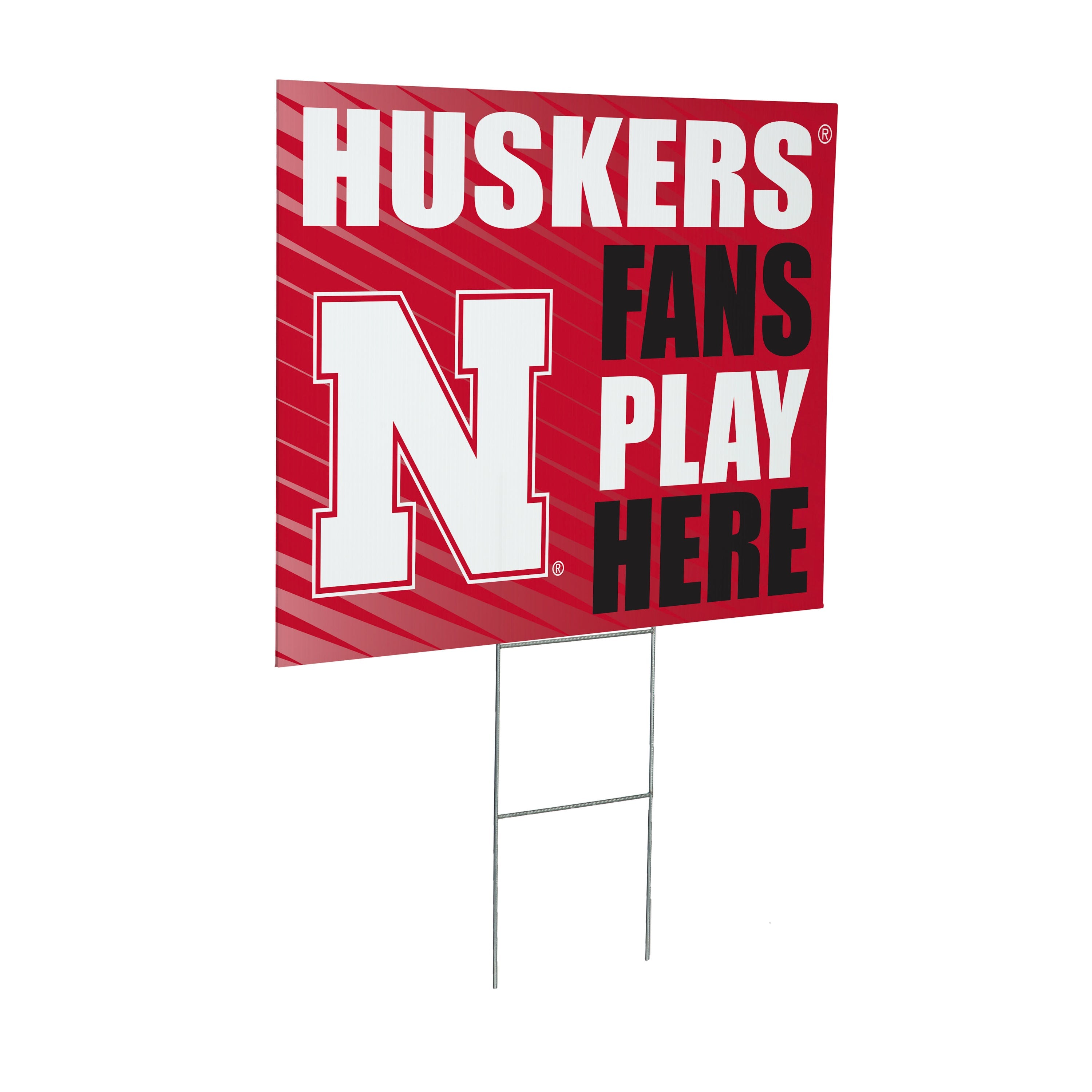 University of Nebraska Coroplast Yard Sign "Fans Play Here"
