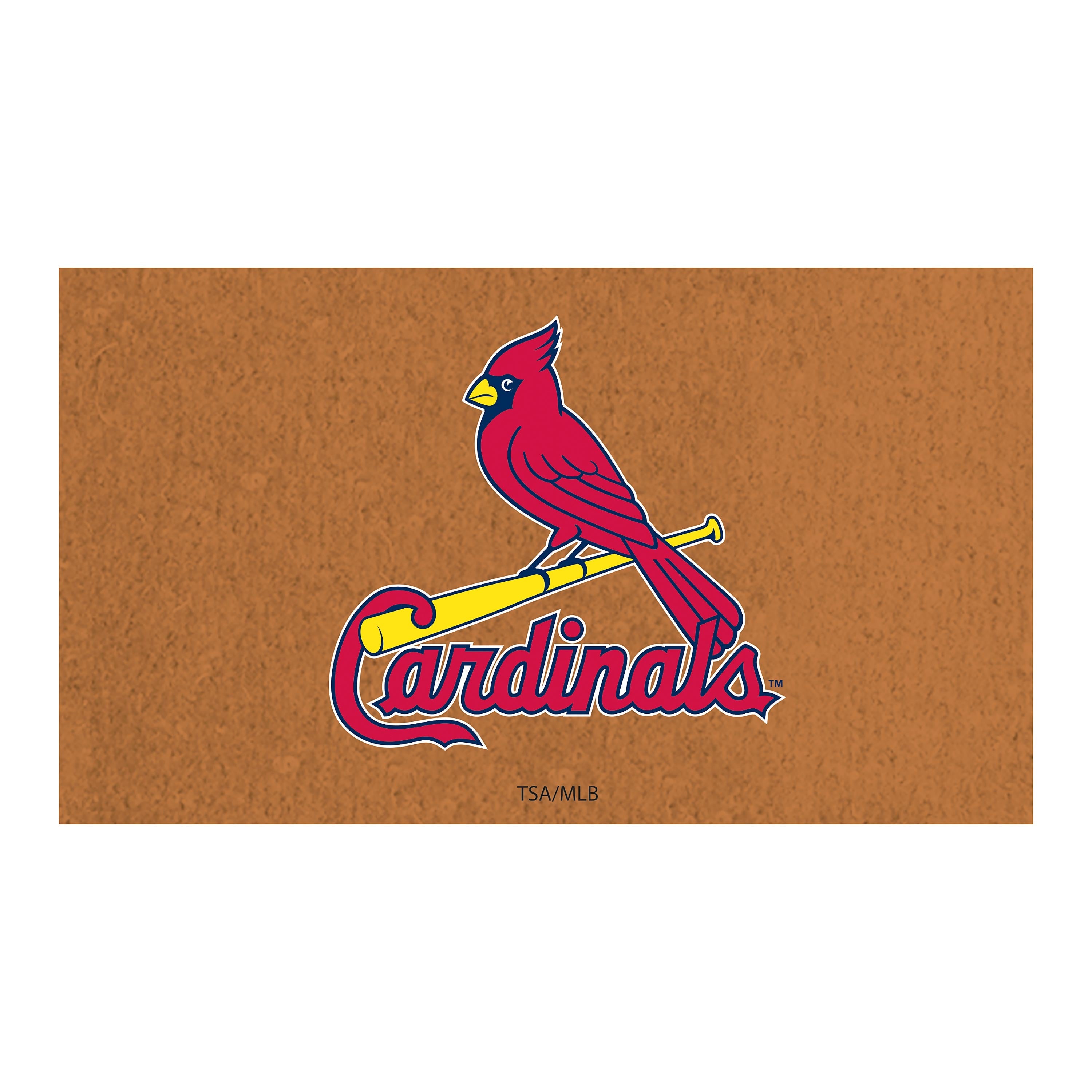 St Louis Cardinals Coir Mat 16"x28" - Sports Collectibles, Sports Memorabilia, Sports Fan Shop, Sports Gifts