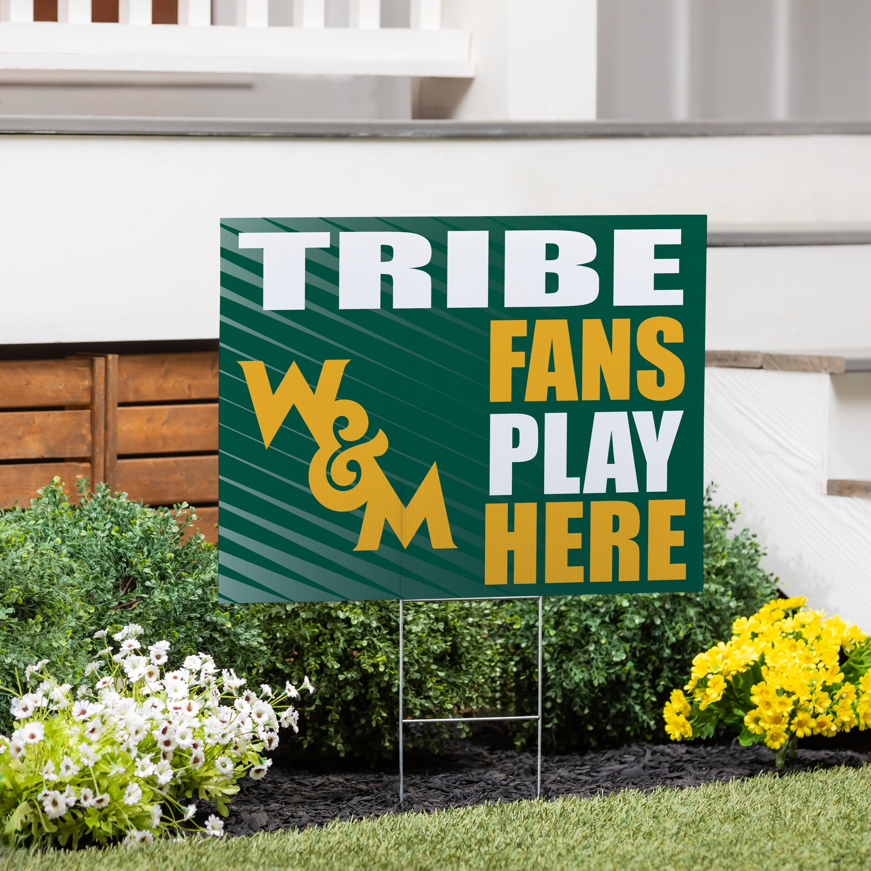 William & Mary Coroplast Yard Sign "Fans Play Here" - Sports Collectibles, Sports Memorabilia, Sports Fan Shop, Sports Gifts