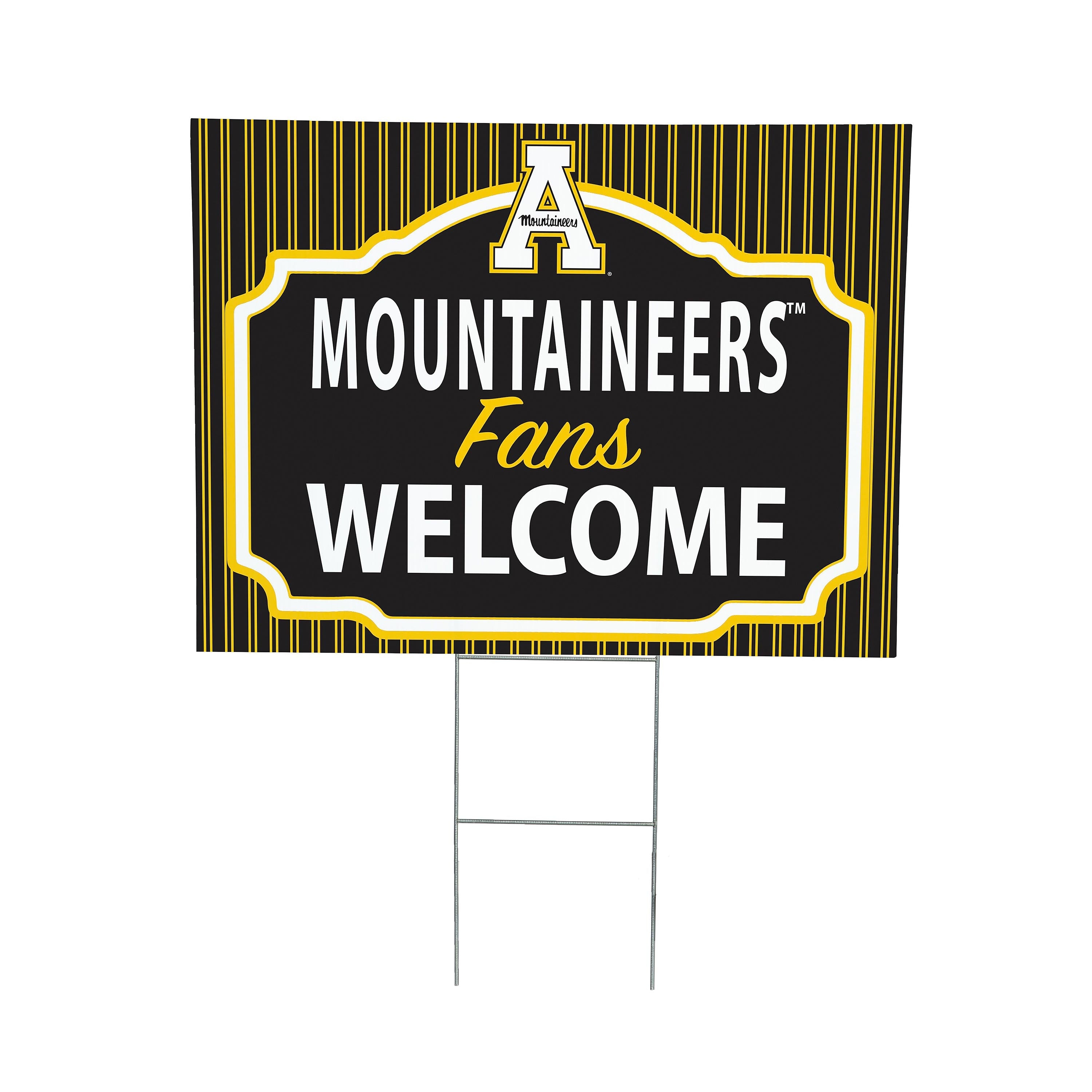 Appalachian State University Coroplast Yard Sign, "Fans Welcome" - Sports Collectibles, Sports Memorabilia, Sports Fan Shop, Sports Gifts