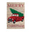 Holiday Plaid Truck House Linen Flag - Sports Collectibles, Sports Memorabilia, Sports Fan Shop, Sports Gifts