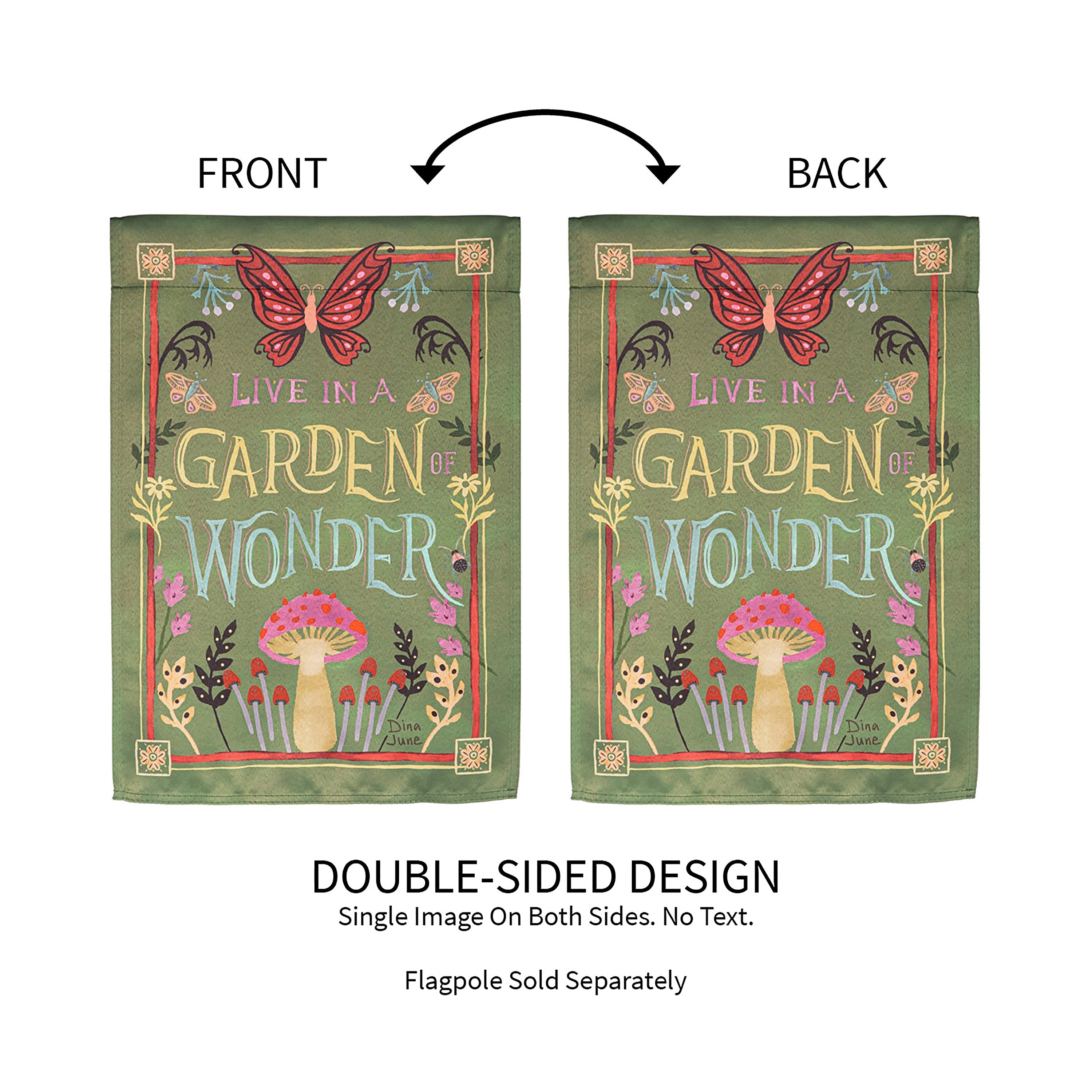 Garden of Wonder Suede Garden Flag - Sports Collectibles, Sports Memorabilia, Sports Fan Shop, Sports Gifts