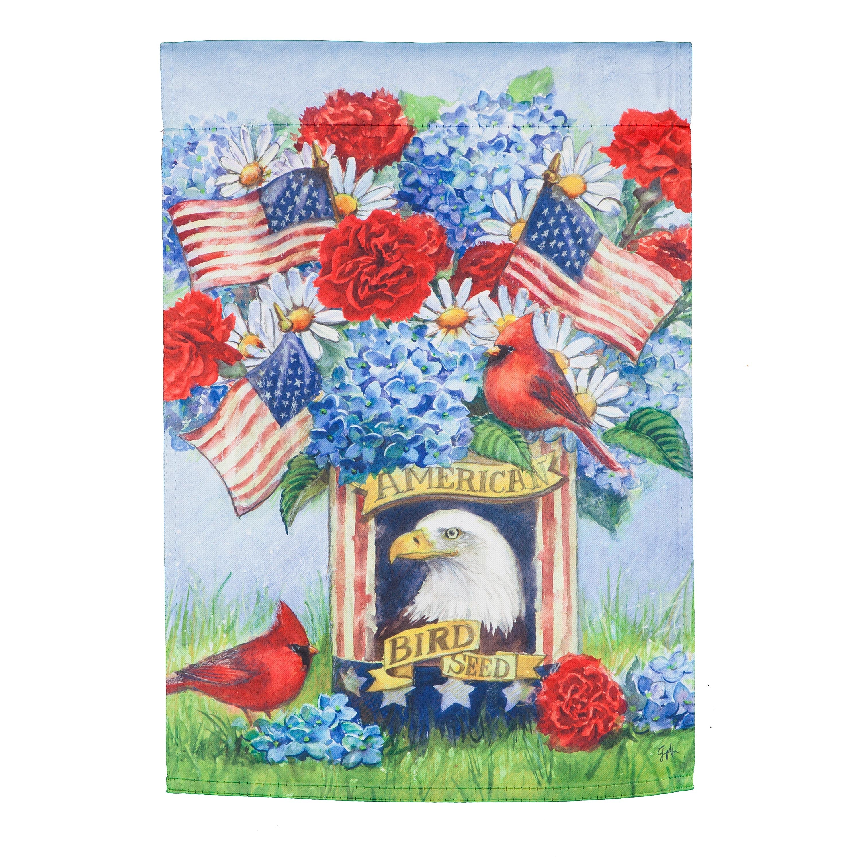 Eagle Bird Seed Tin Garden Suede Flag - Sports Collectibles, Sports Memorabilia, Sports Fan Shop, Sports Gifts