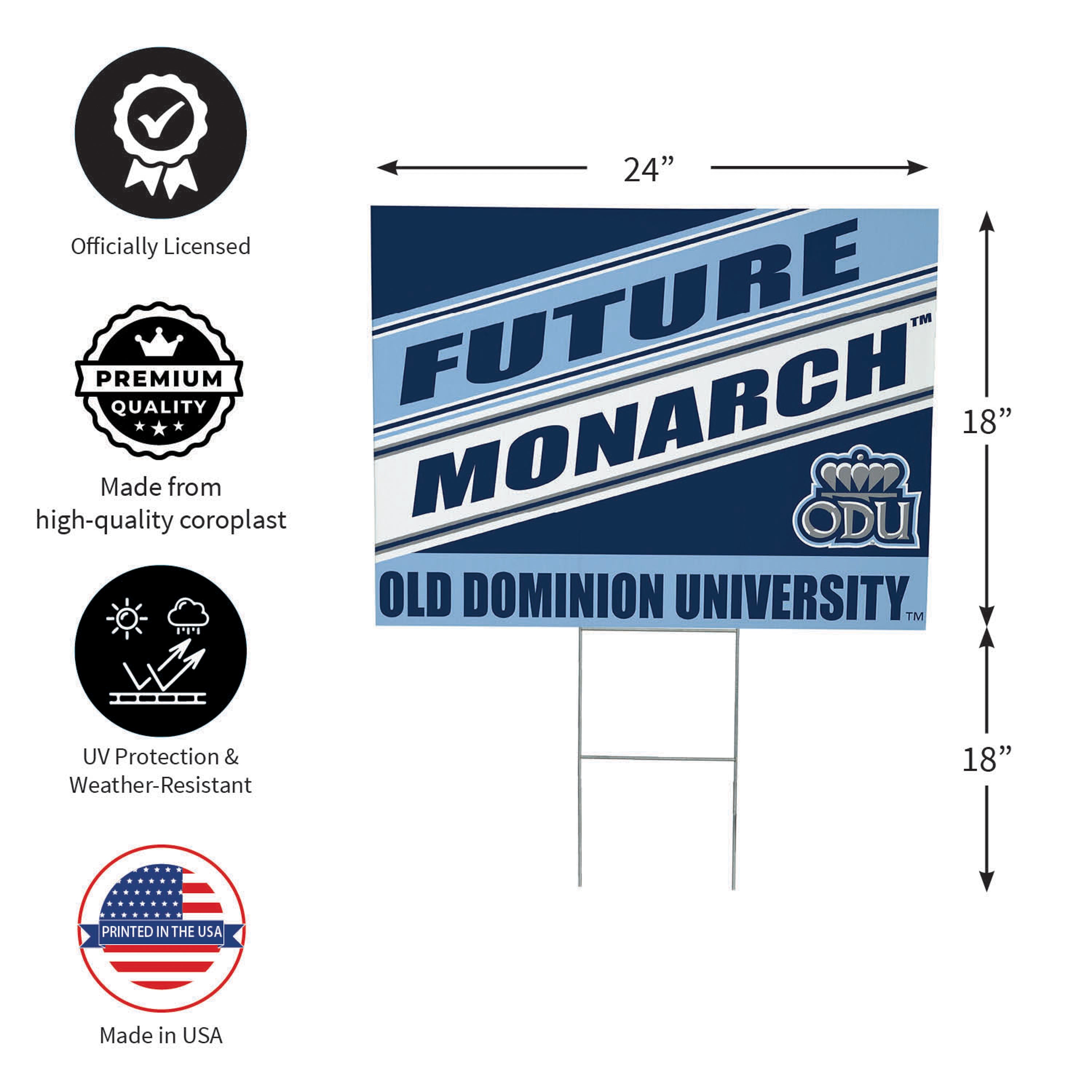 Old Dominion University Coroplast Yard Sign, Future Student - Sports Collectibles, Sports Memorabilia, Sports Fan Shop, Sports Gifts