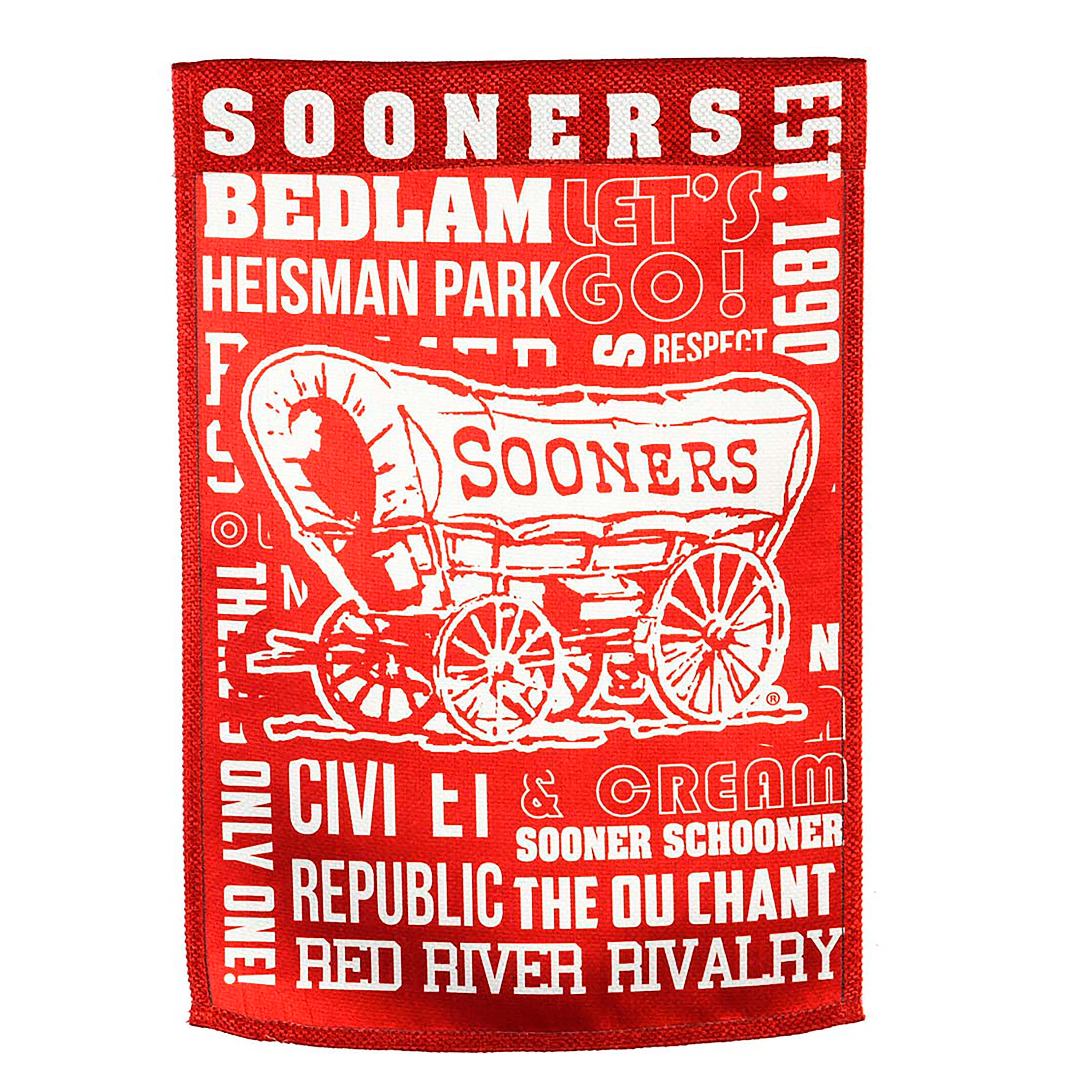 Double-Sided Fan Rules College Team Pride Sueded House Flag, Univ of Oklahoma - Sports Collectibles, Sports Memorabilia, Sports Fan Shop, Sports Gifts