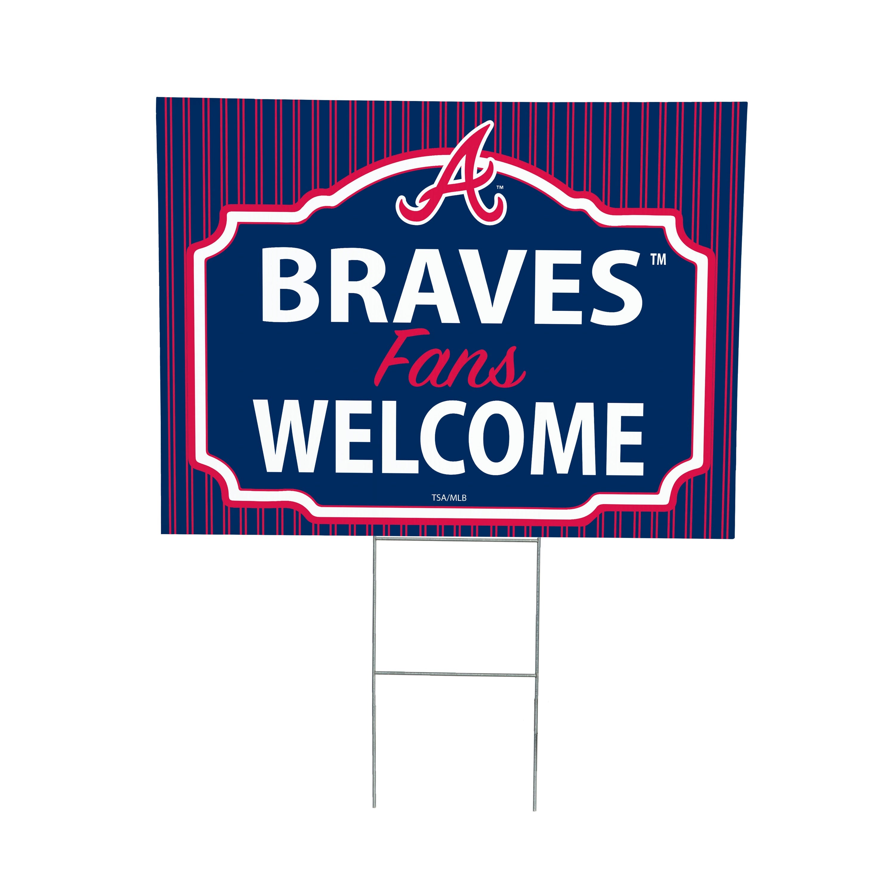 Atlanta Braves Coroplast Yard Sign, "Fans Welcome"