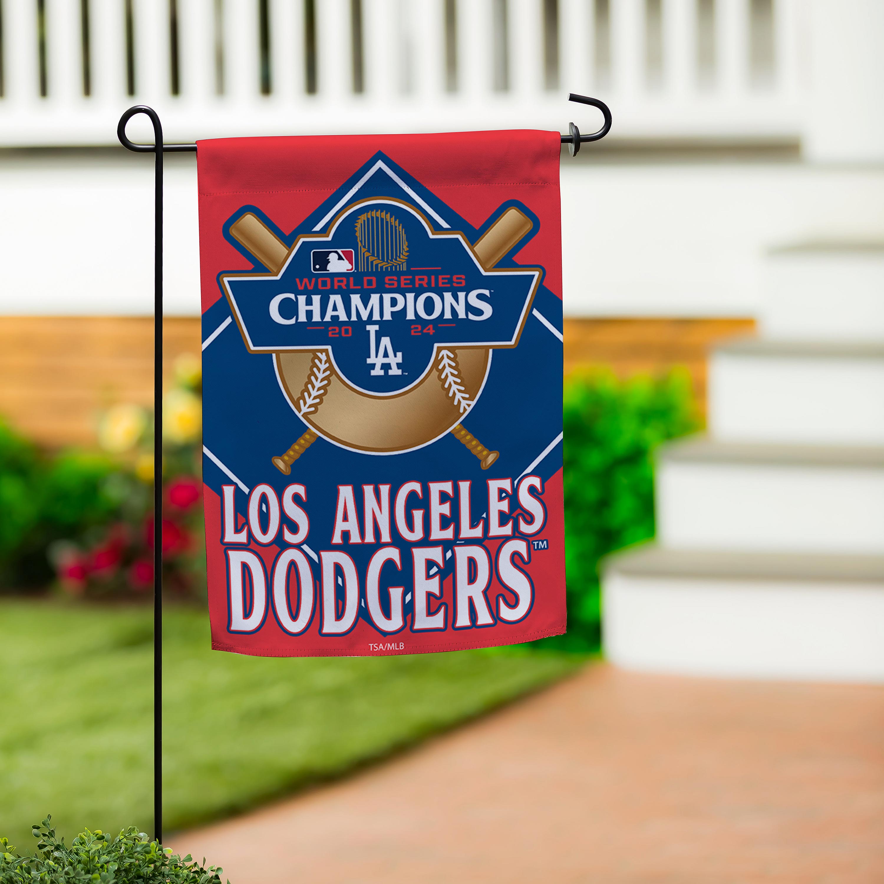 Los Angeles Dodgers Suede Flag, GDN Size, 2024 World Series Champions - Sports Collectibles, Sports Memorabilia, Sports Fan Shop, Sports Gifts