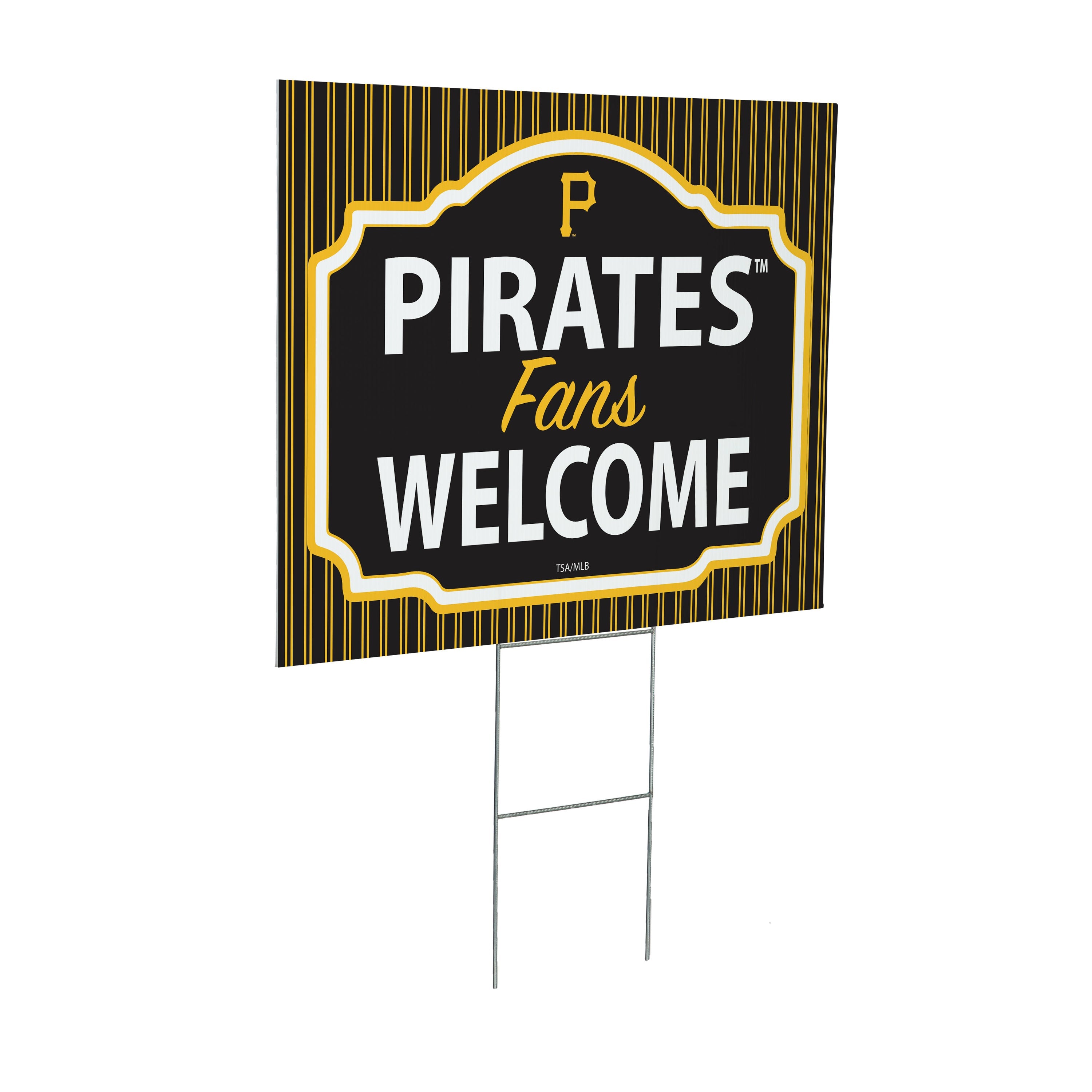 Pittsburgh Pirates Coroplast Yard Sign, "Fans Welcome"