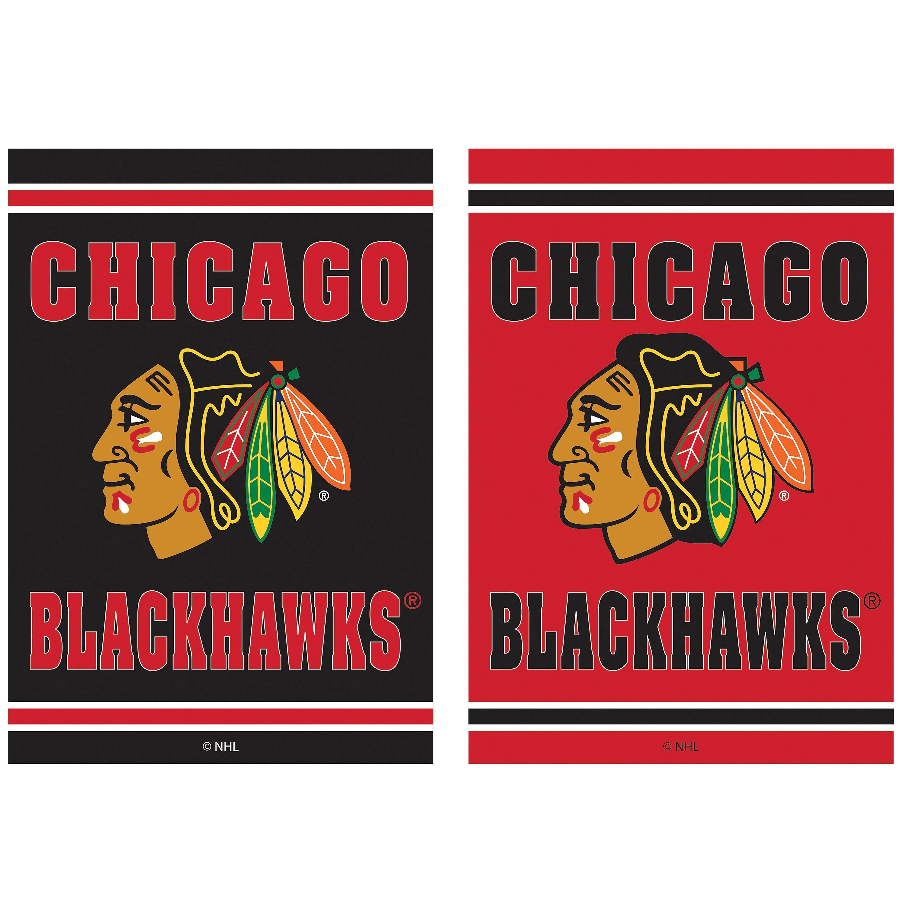 Embossed Suede Flag, House Size, Chicago Blackhawks - Sports Collectibles, Sports Memorabilia, Sports Fan Shop, Sports Gifts