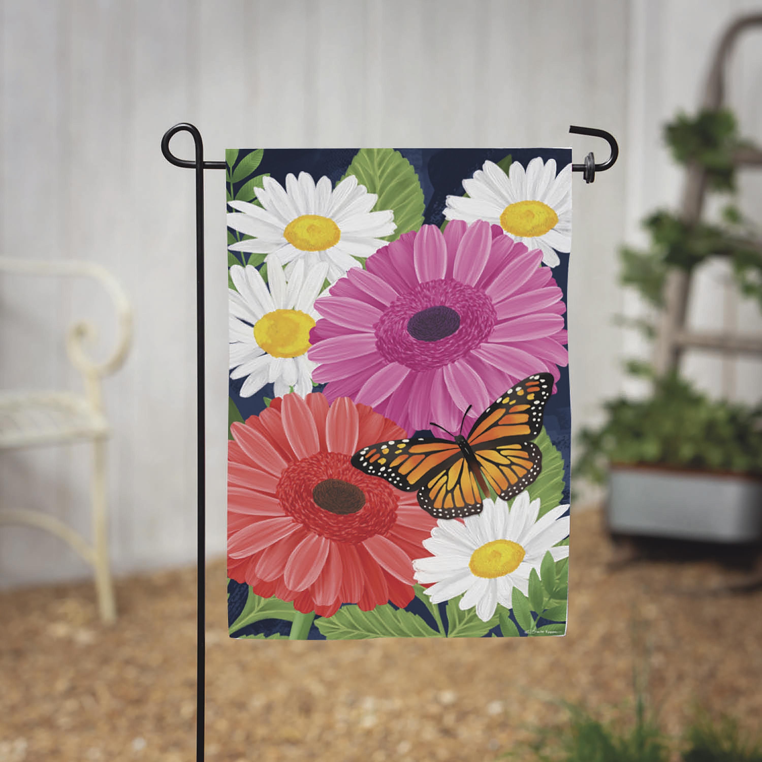 Gerbera Daisy Burlap Garden Flag - Sports Collectibles, Sports Memorabilia, Sports Fan Shop, Sports Gifts