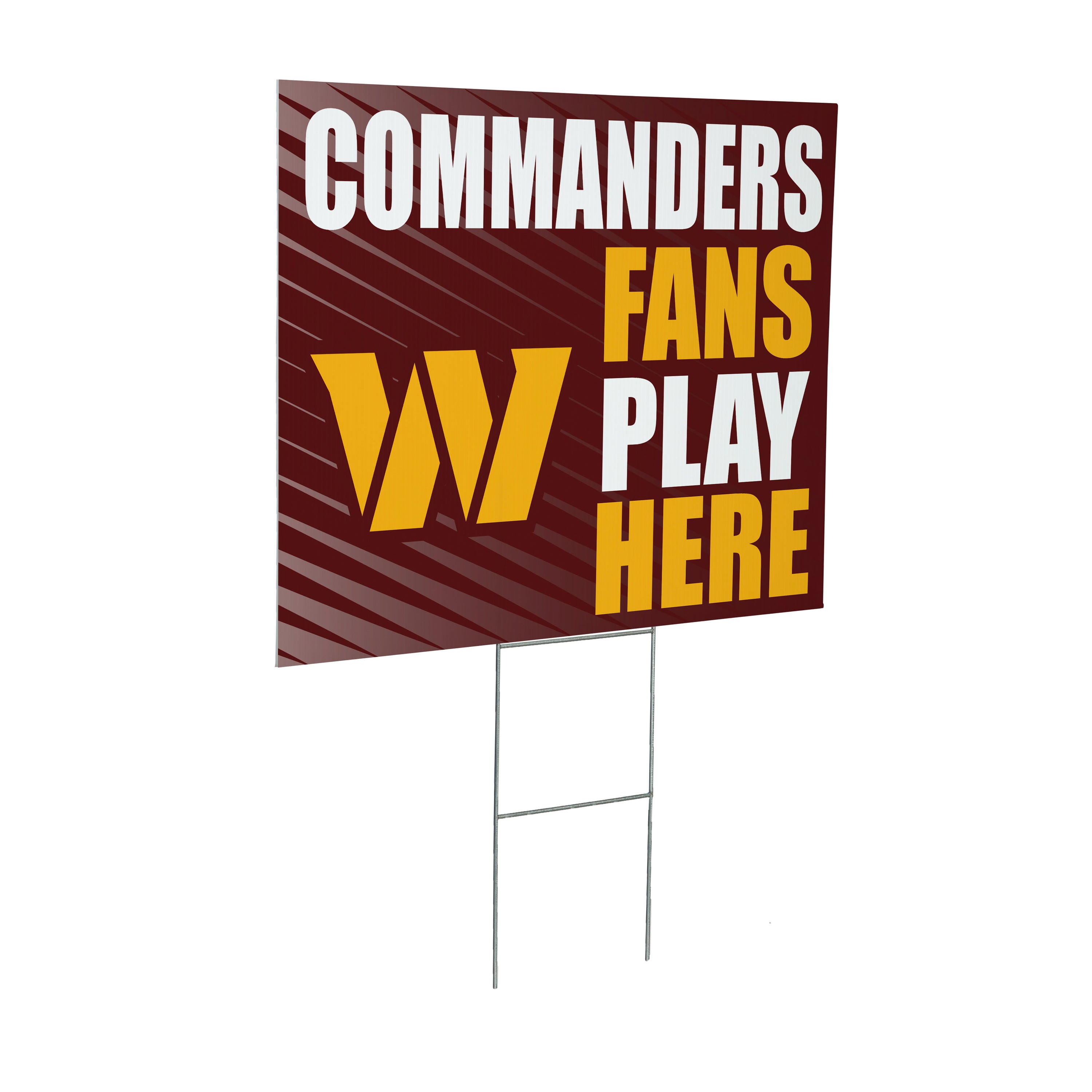 Washington Commanders Coroplast Yard Sign "Fans Play Here" - Sports Collectibles, Sports Memorabilia, Sports Fan Shop, Sports Gifts
