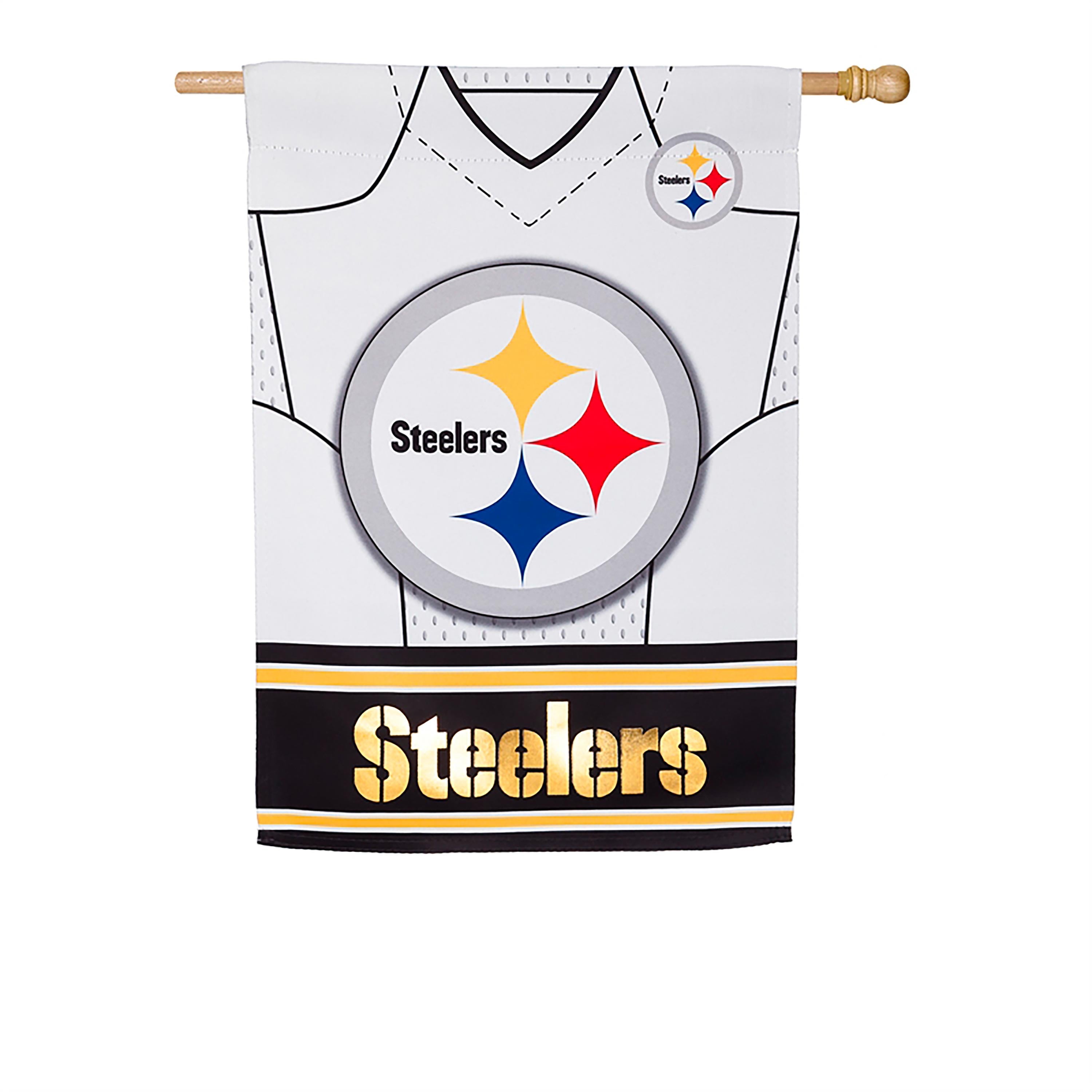 Flag, DS Suede, Foil, Reg, Jersey, Pittsburgh Steelers - Sports Collectibles, Sports Memorabilia, Sports Fan Shop, Sports Gifts