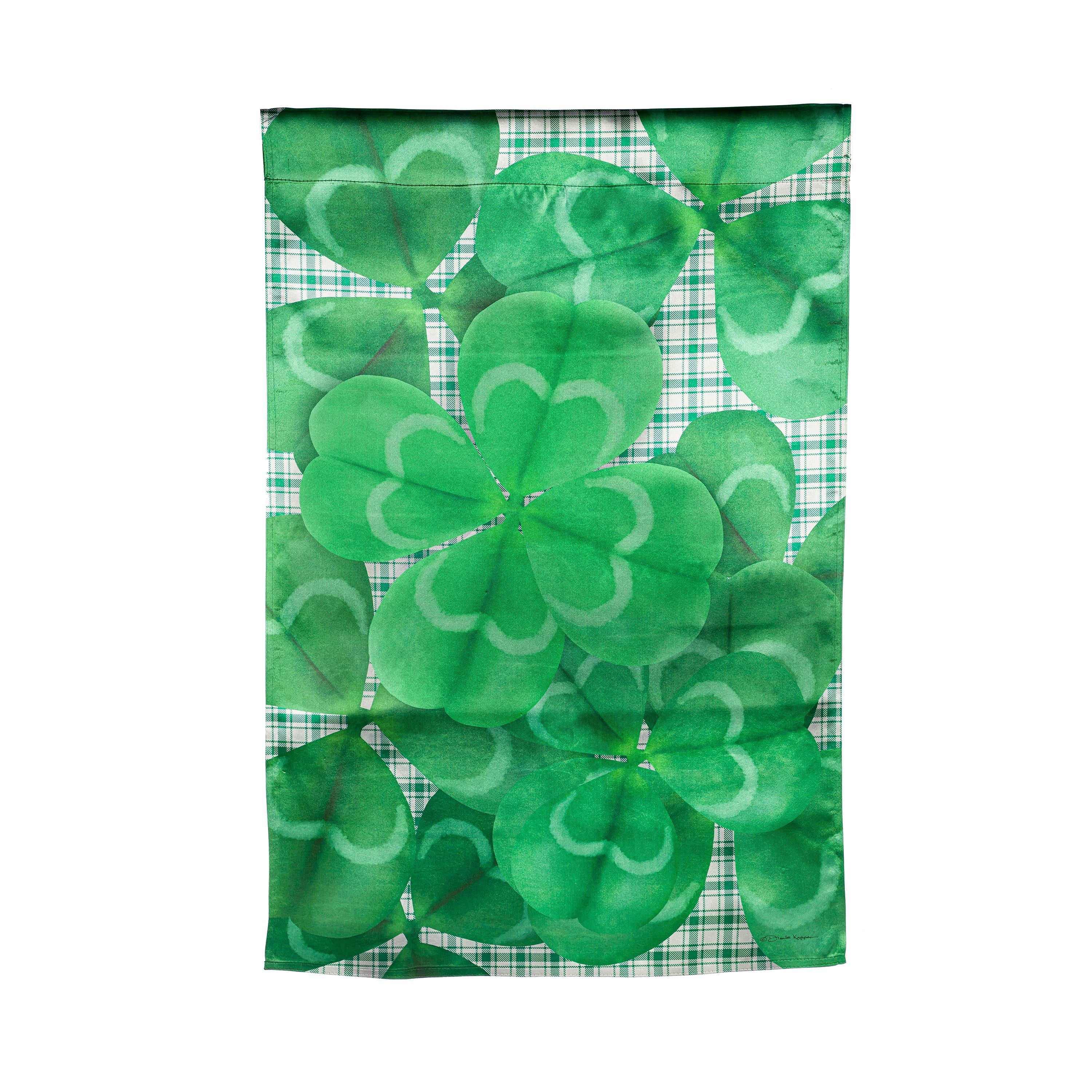 Lucky Clover Lustre House Flag - Sports Gifts, Sports Memorabilia, Sports Collectibles, Fan Shop