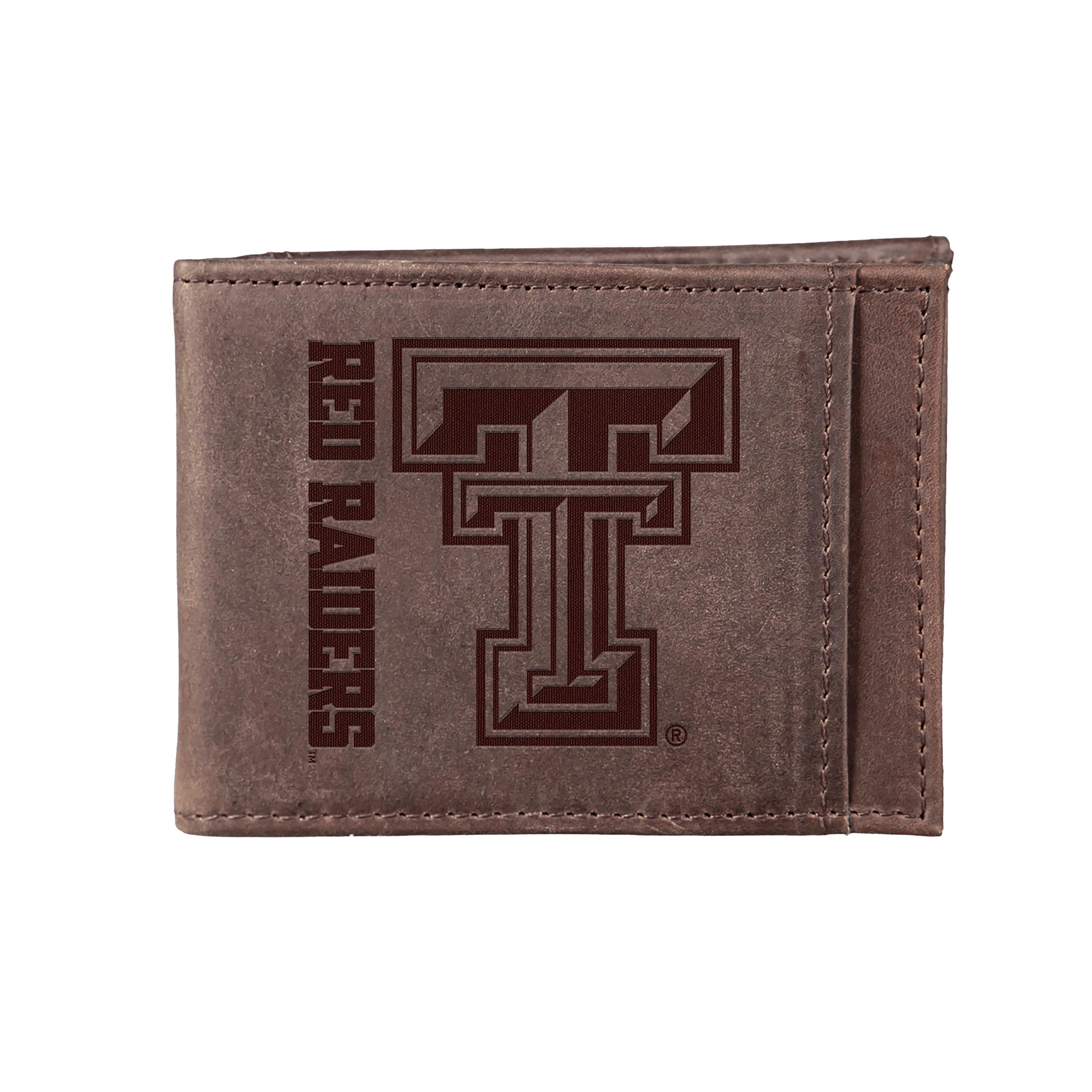 Front Pocket Wallet w/ RFID Blocking, Texas Tech University, Brown - Sports Collectibles, Sports Memorabilia, Sports Fan Shop, Sports Gifts