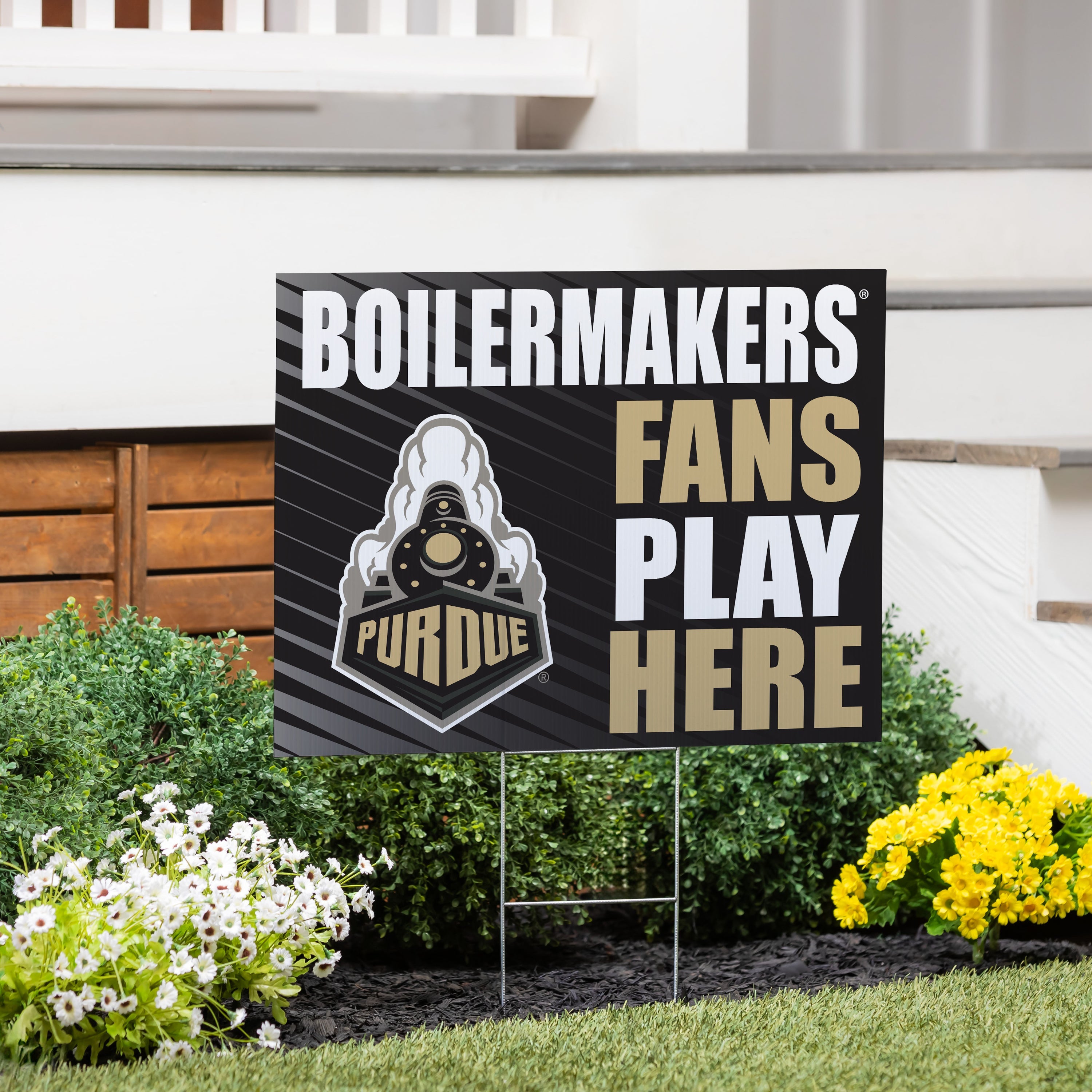 Purdue University Coroplast Yard Sign "Fans Play Here" - Sports Collectibles, Sports Memorabilia, Sports Fan Shop, Sports Gifts