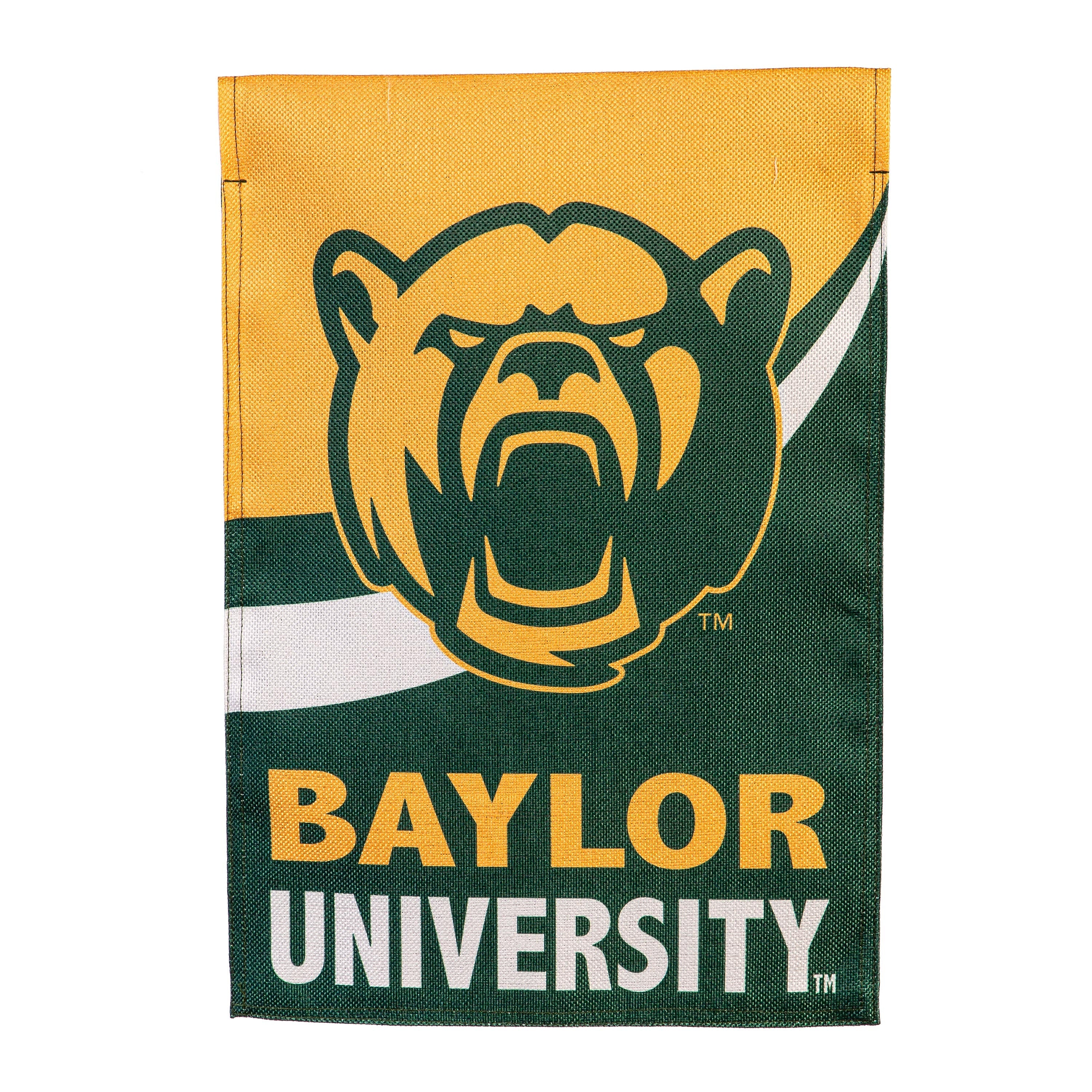 Baylor University Burlap Flag GDN Size - Sports Collectibles, Sports Memorabilia, Sports Fan Shop, Sports Gifts