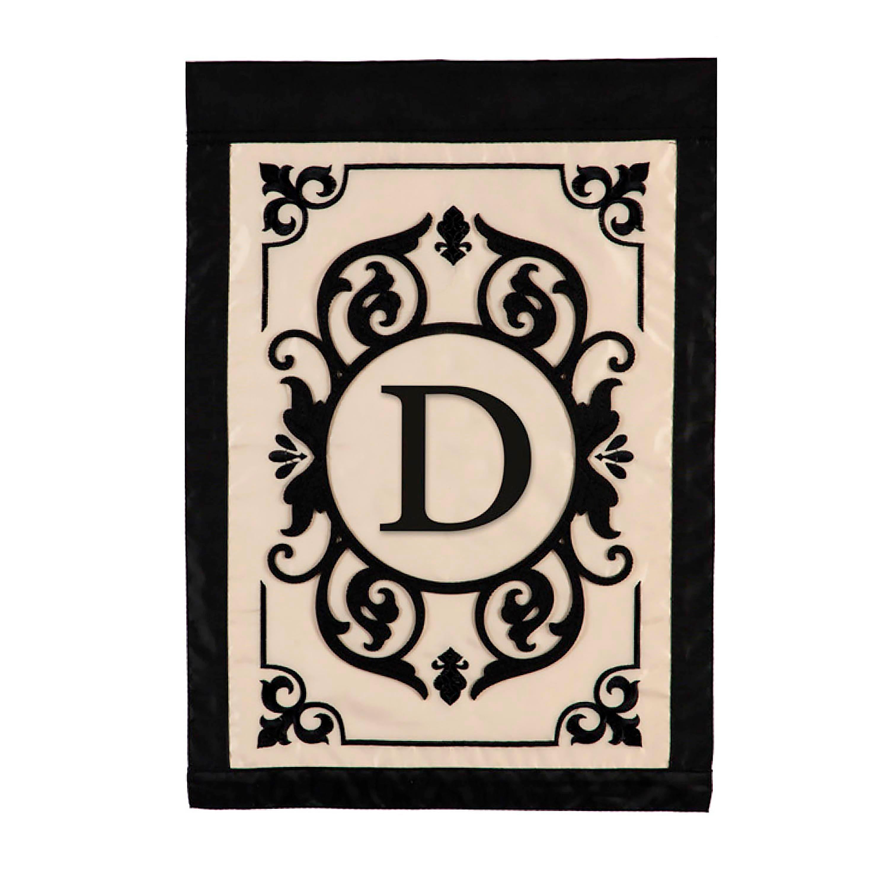 Cambridge Monogram Garden Applique Flag, Letter D - Sports Collectibles, Sports Memorabilia, Sports Fan Shop, Sports Gifts