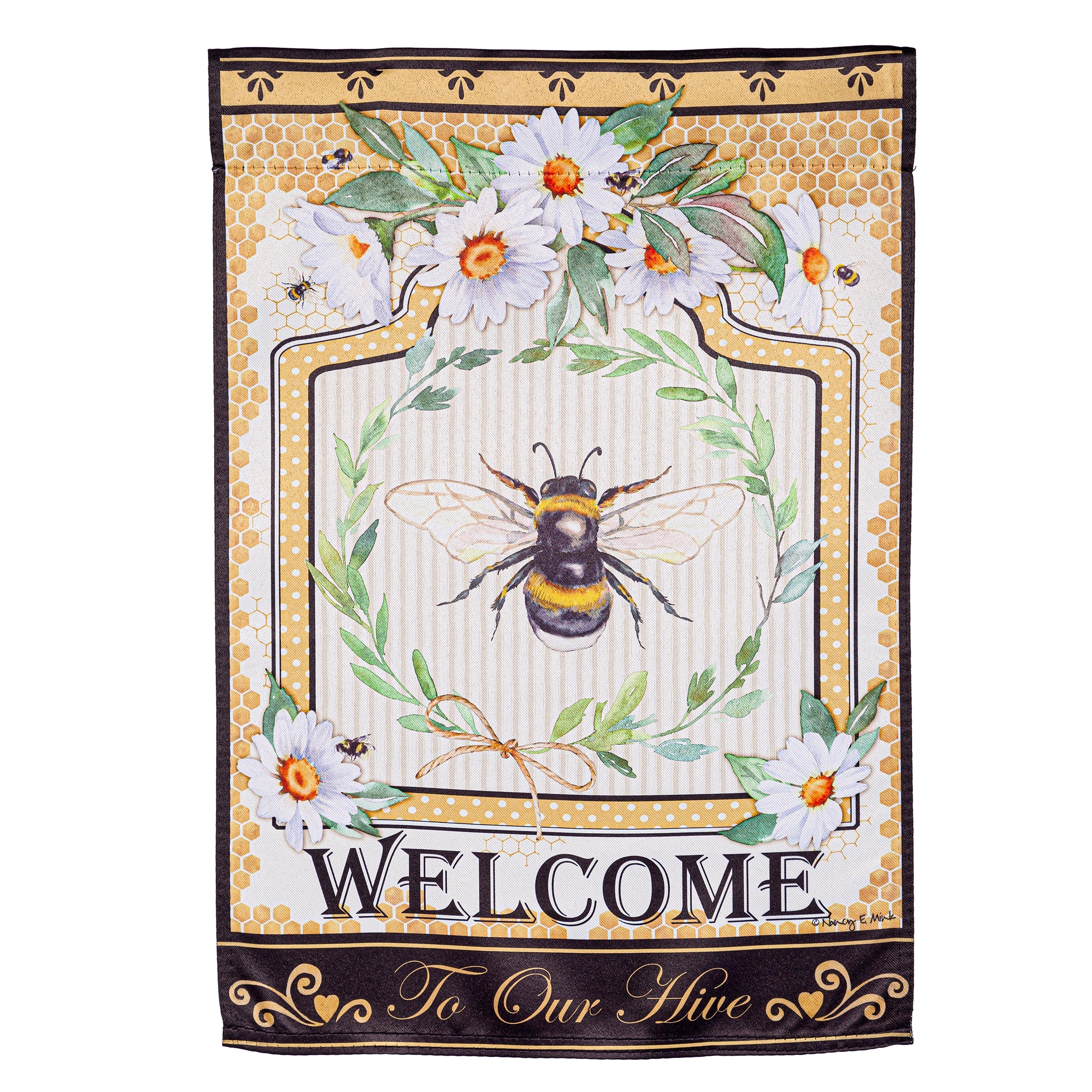 Humble Bee Suede Garden Flag - Sports Collectibles, Sports Memorabilia, Sports Fan Shop, Sports Gifts