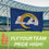 3'x5' Single Sided Flag w/ 2 Grommets, Los Angeles Rams - Sports Gifts, Sports Memorabilia, Sports Collectibles, Fan Shop