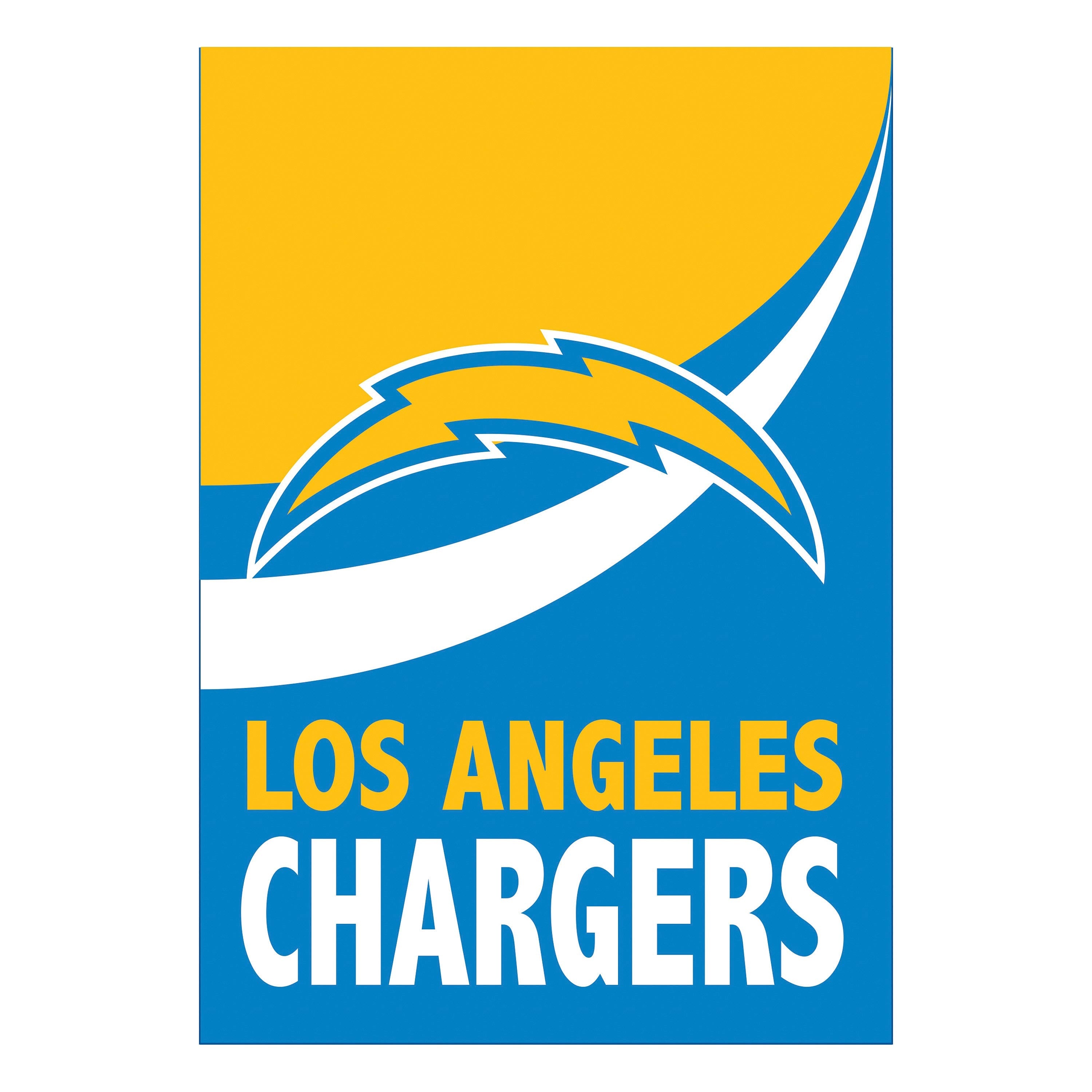 Los Angeles Chargers Burlap Flag GDN Size - Sports Collectibles, Sports Memorabilia, Sports Fan Shop, Sports Gifts