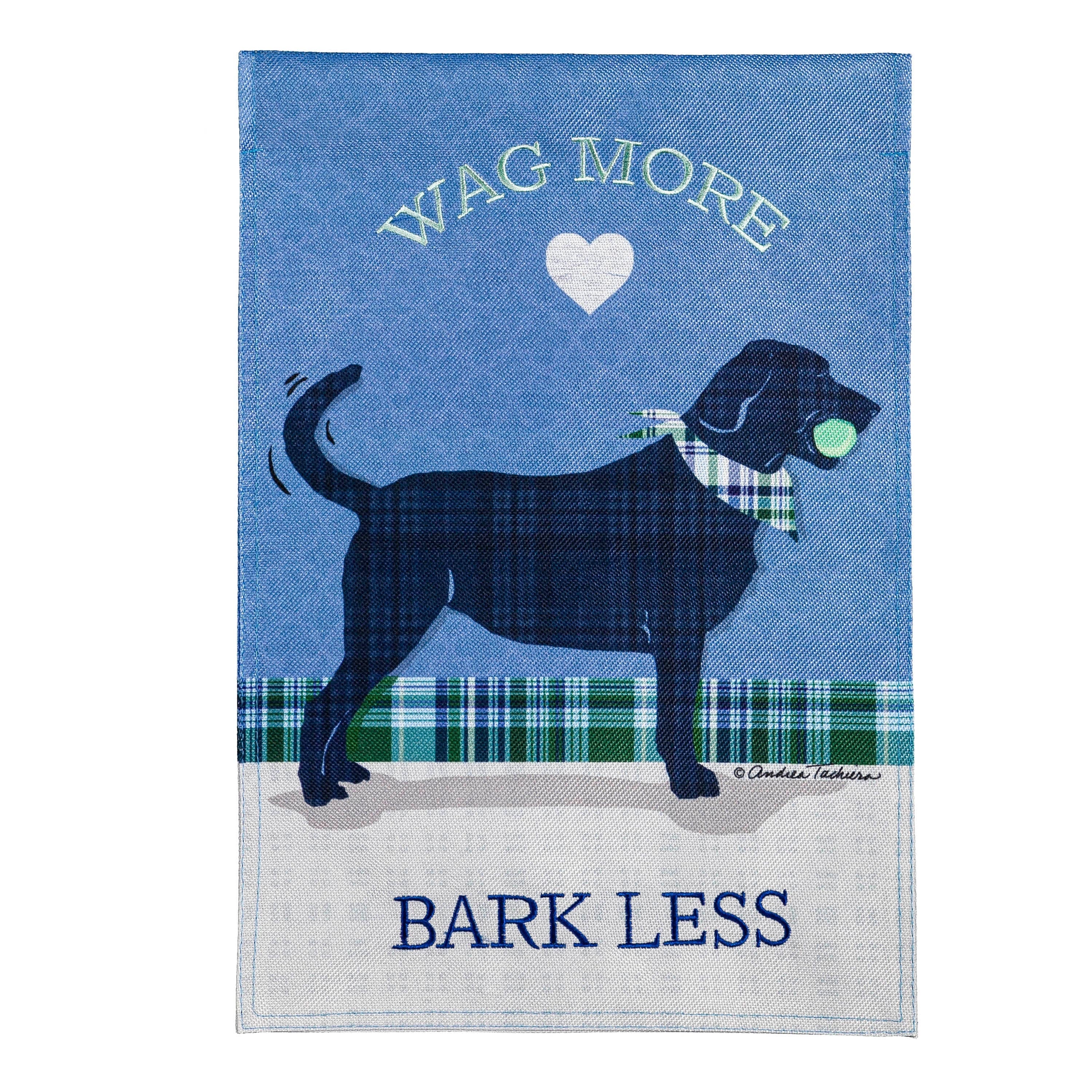 Wag More, Bark Less Burlap House Flag - Sports Collectibles, Sports Memorabilia, Sports Fan Shop, Sports Gifts