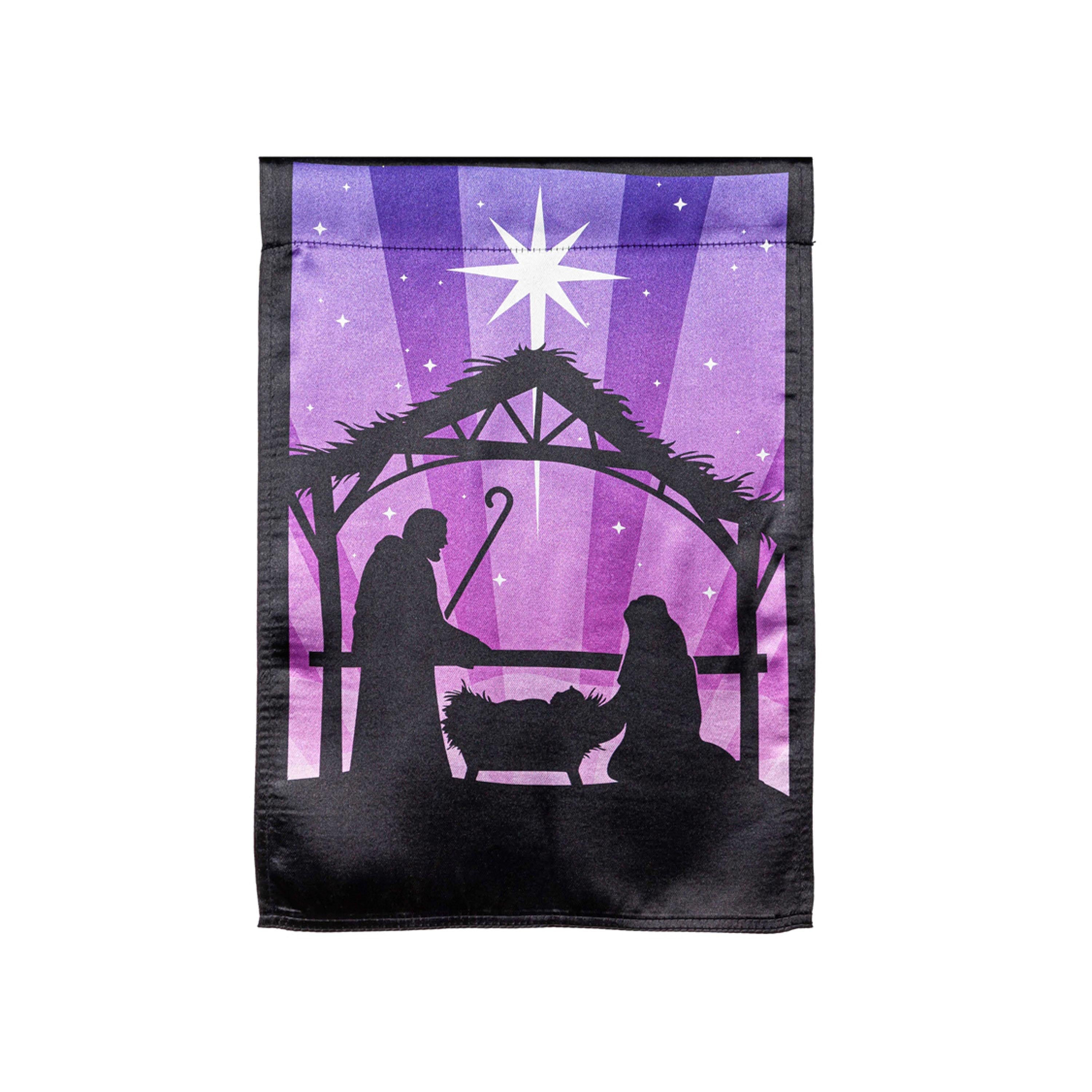 Nativity Lustre Reversible House Flag - Sports Collectibles, Sports Memorabilia, Sports Fan Shop, Sports Gifts