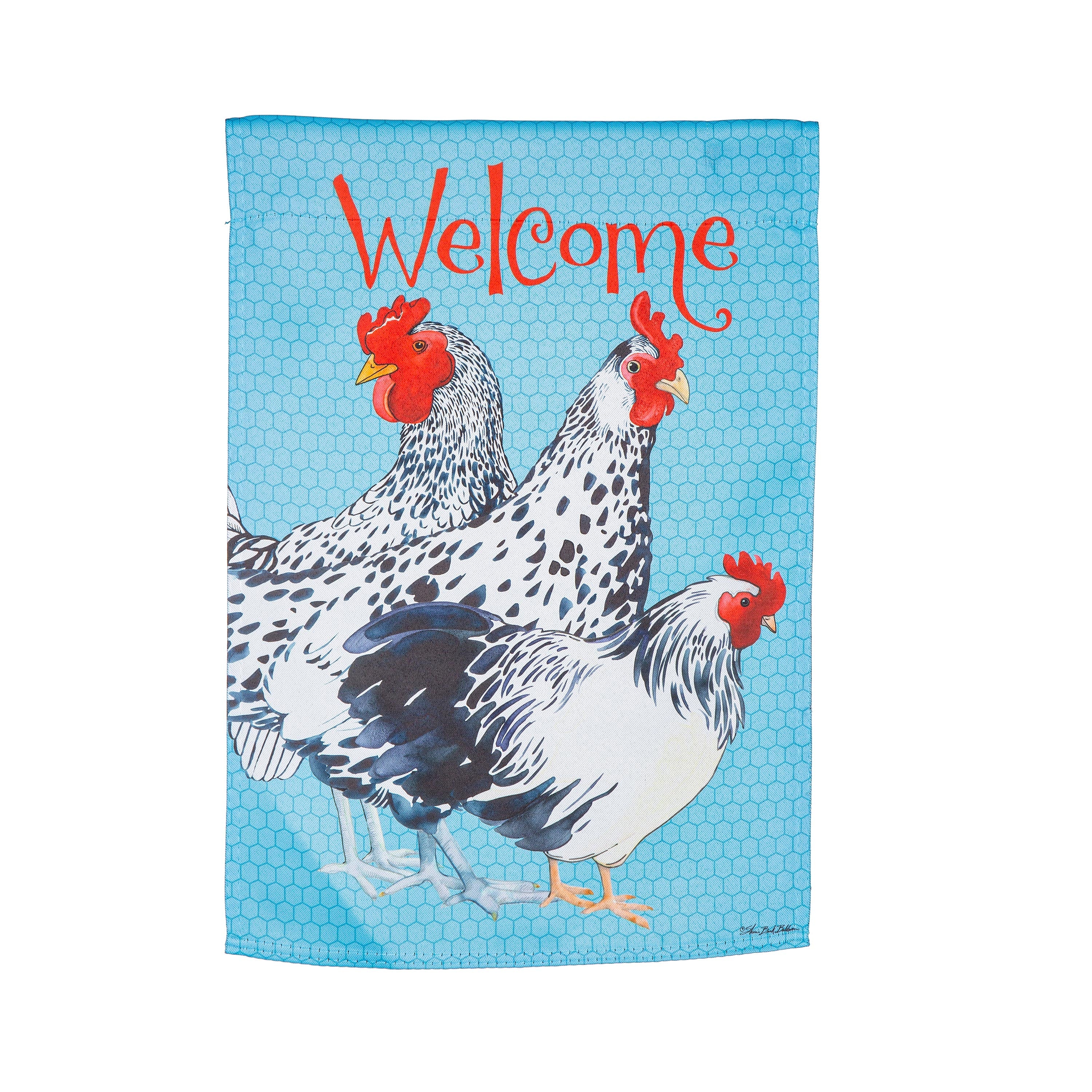 Chickens Suede Garden Flag - Sports Collectibles, Sports Memorabilia, Sports Fan Shop, Sports Gifts