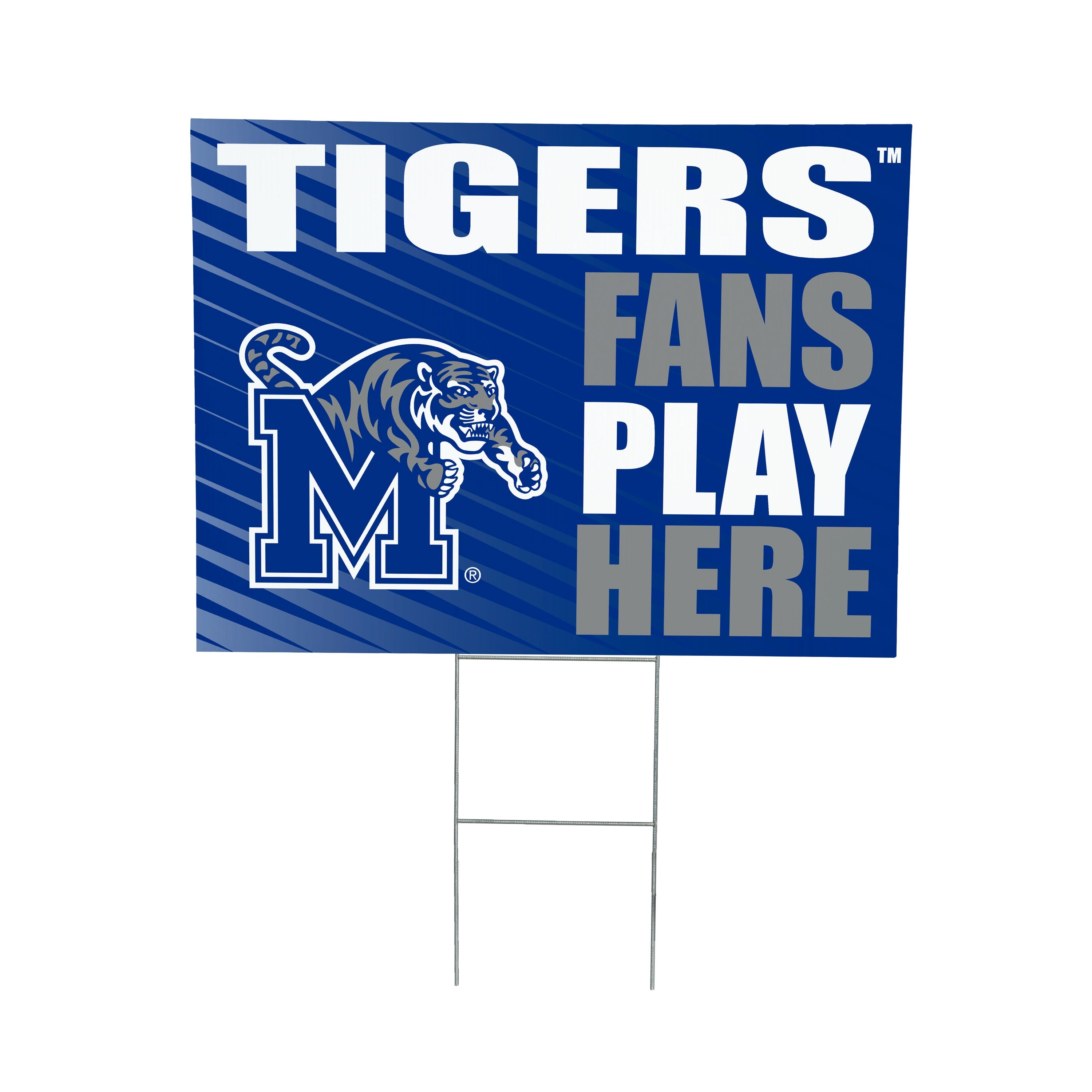 University of Memphis Coroplast Yard Sign "Fans Play Here"