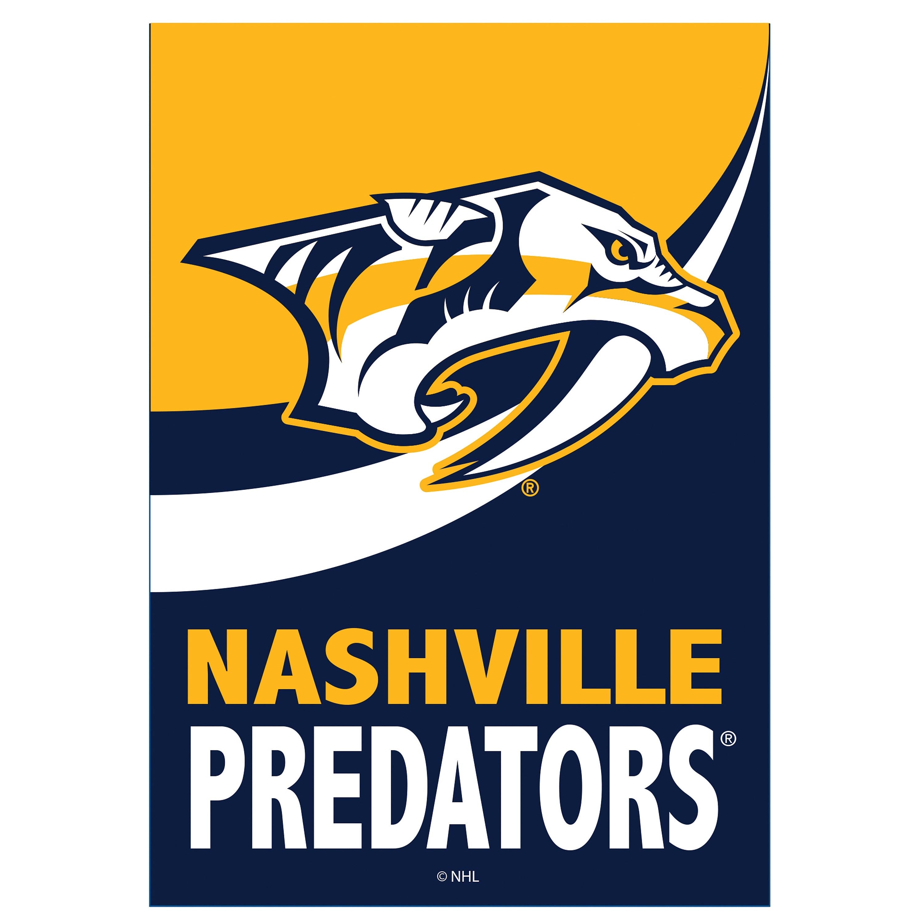 Nashville Predators Burlap Flag House Size - Sports Collectibles, Sports Memorabilia, Sports Fan Shop, Sports Gifts