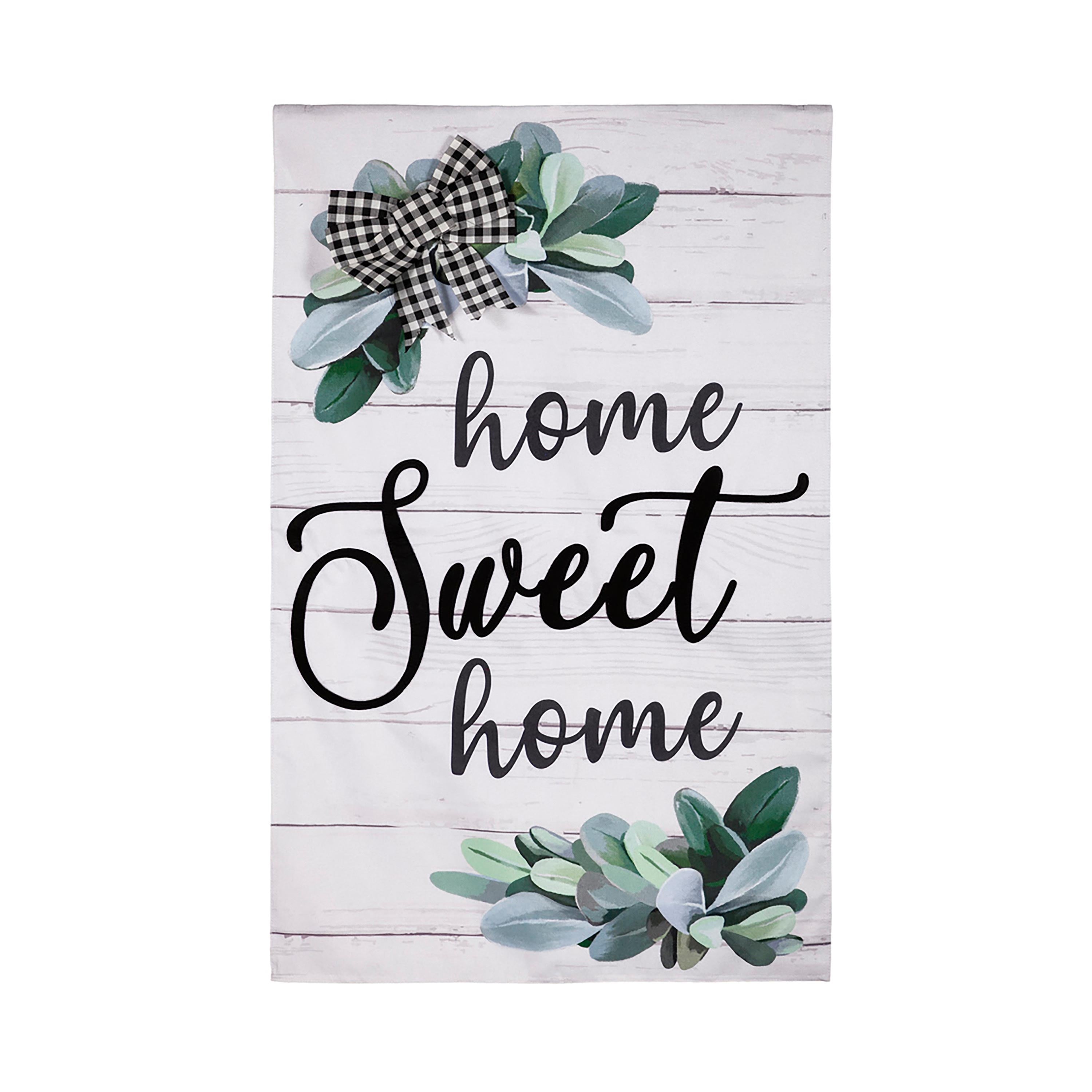 Home Sweet Home Eucalyptus House Burlap Flag - Sports Collectibles, Sports Memorabilia, Sports Fan Shop, Sports Gifts