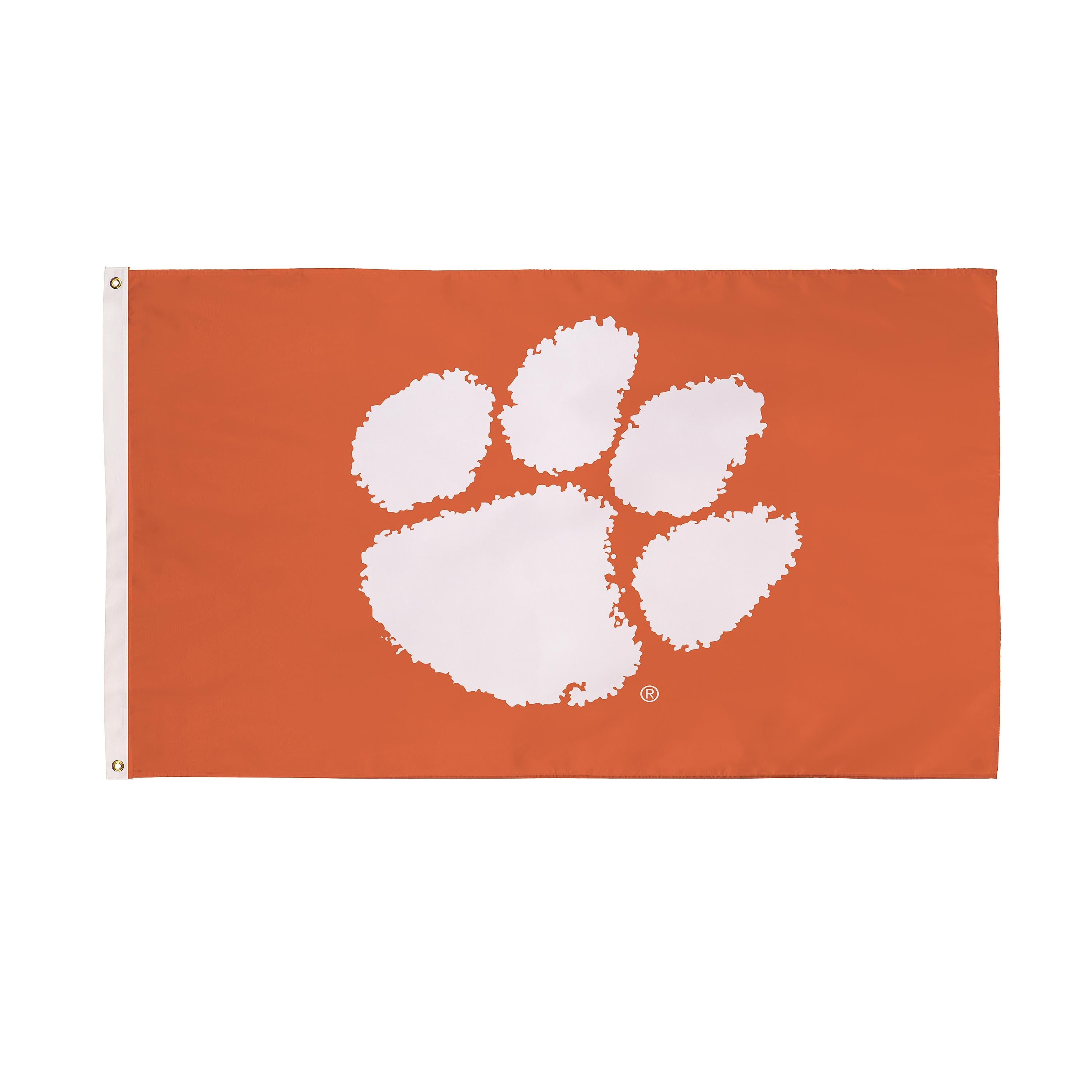 Clemson University Single Sided Estate Flag with 2 Grommets, 3'x5' - Sports Gifts, Sports Memorabilia, Sports Collectibles, Fan Shop