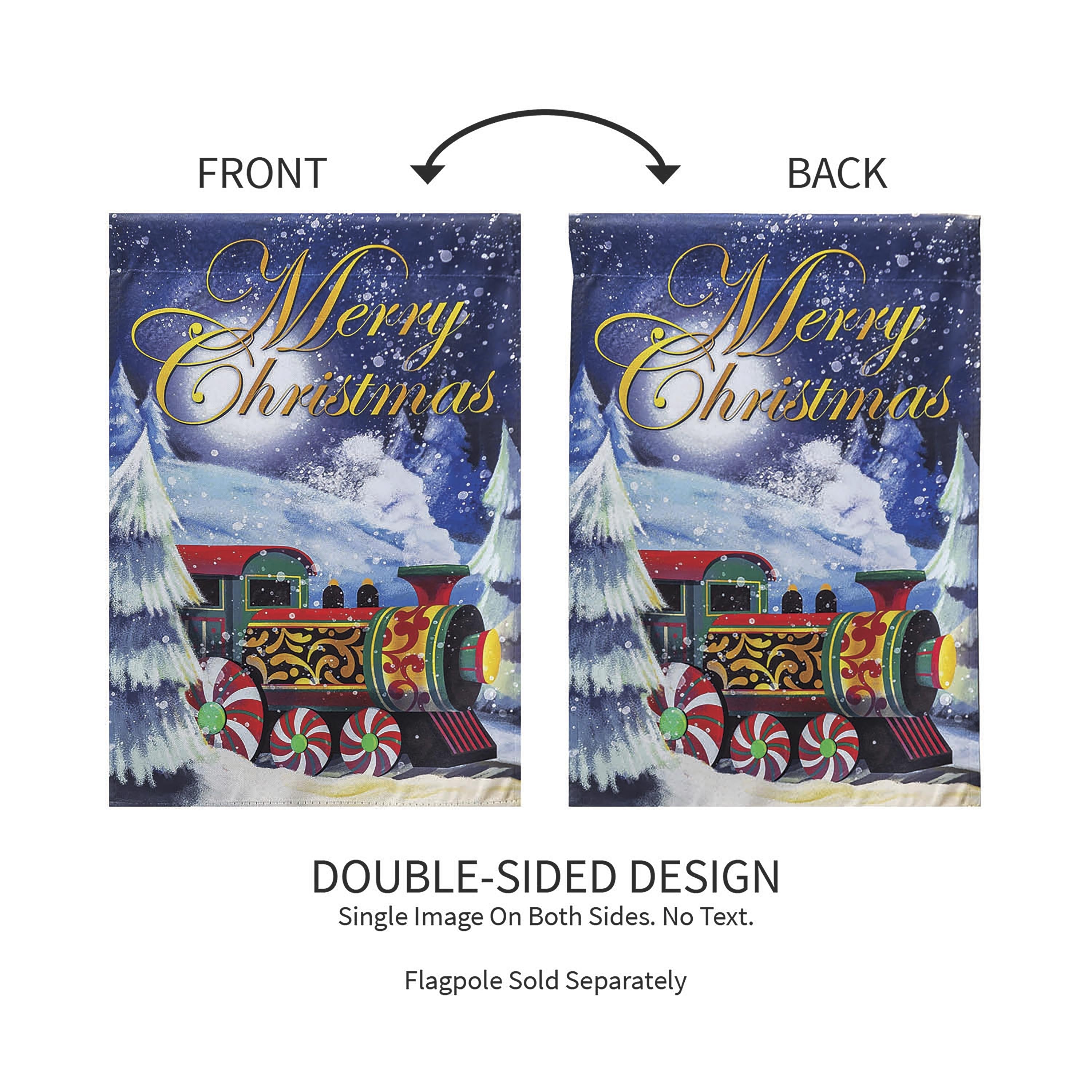 Home for the Holiday Train Garden Suede Flag - Sports Collectibles, Sports Memorabilia, Sports Fan Shop, Sports Gifts