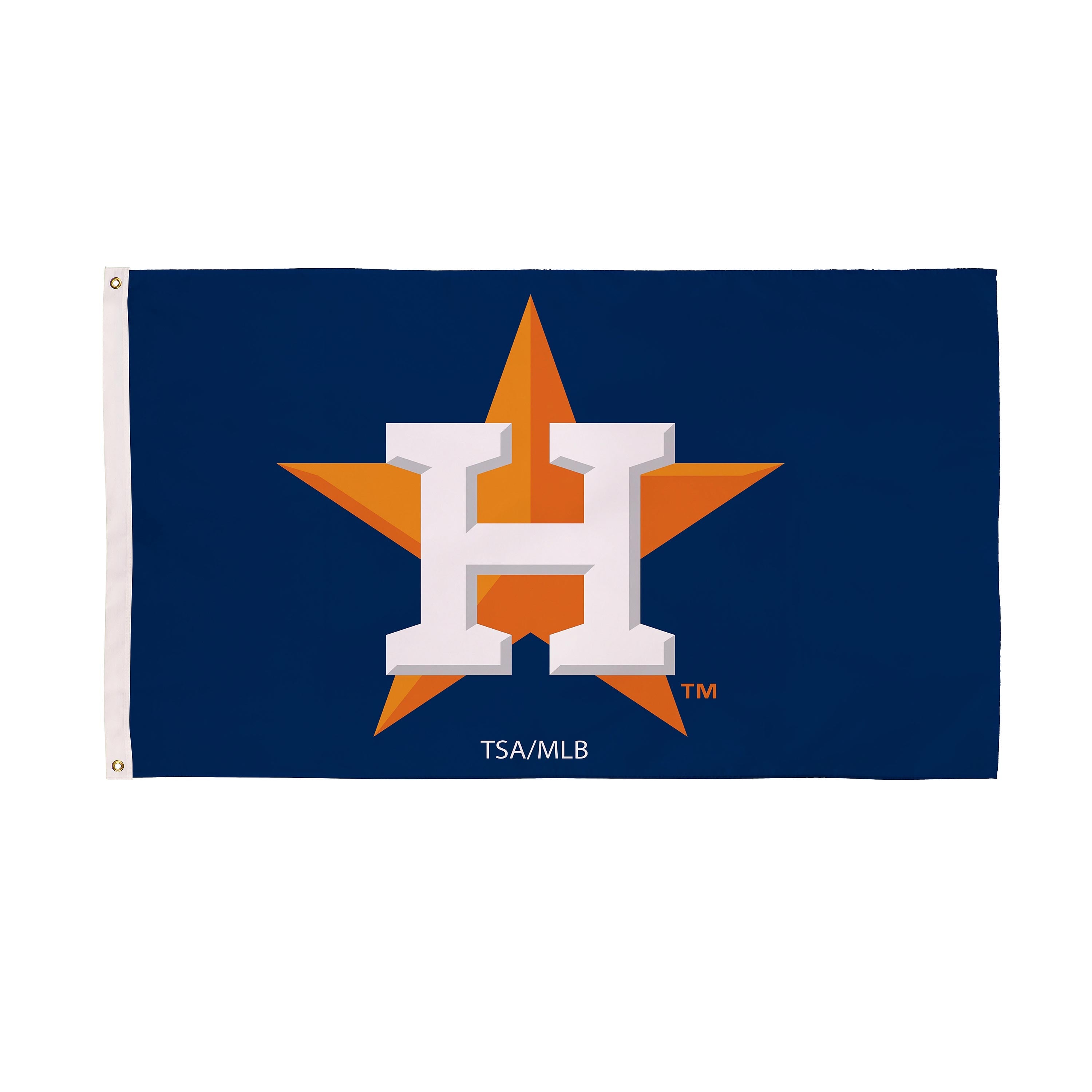Houston Astros Single Sided Flag w/ 2 Grommets, 3'x5' - Sports Collectibles, Sports Memorabilia, Sports Fan Shop, Sports Gifts