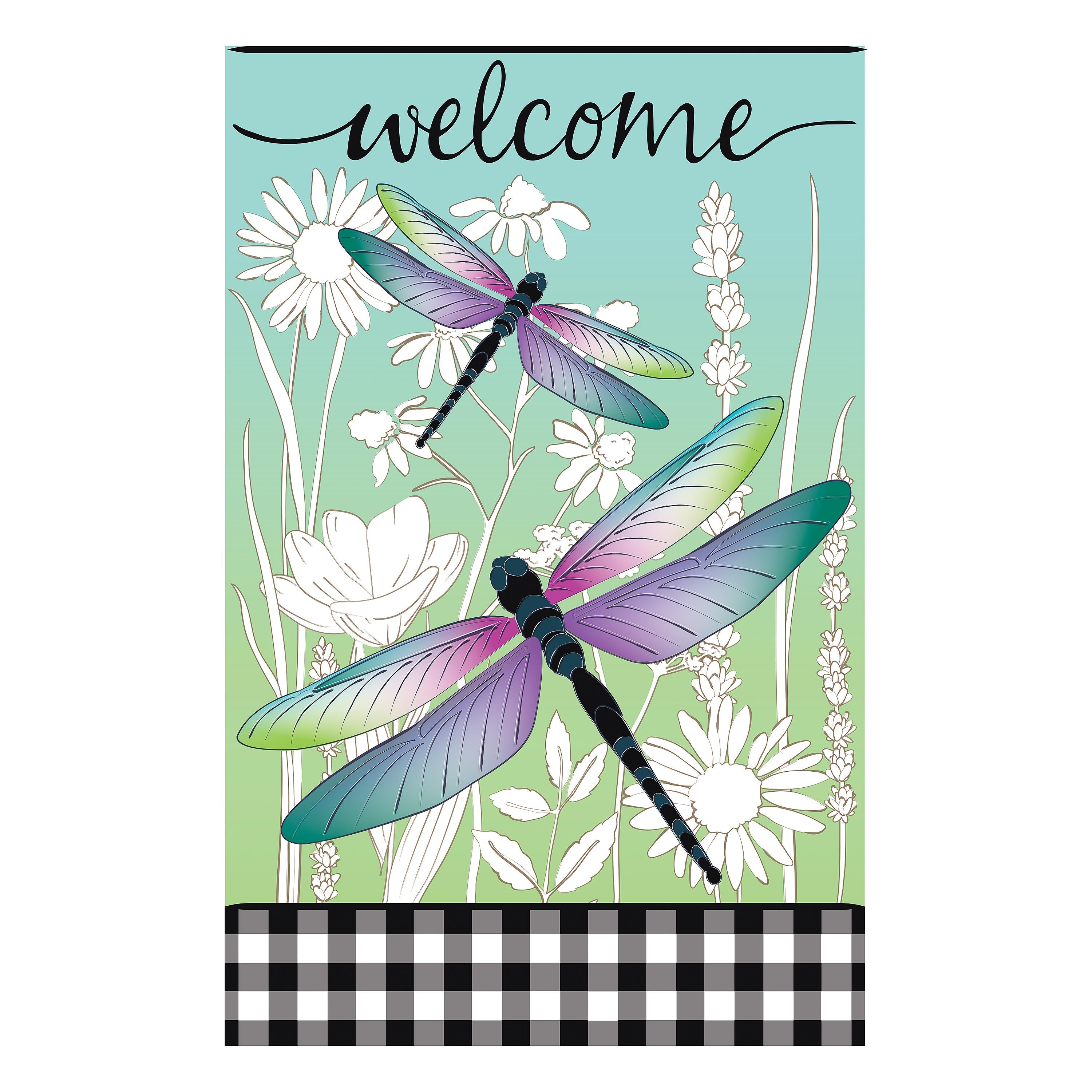 Dragonflies and Wildflowers Applique Garden Flag - Sports Collectibles, Sports Memorabilia, Sports Fan Shop, Sports Gifts