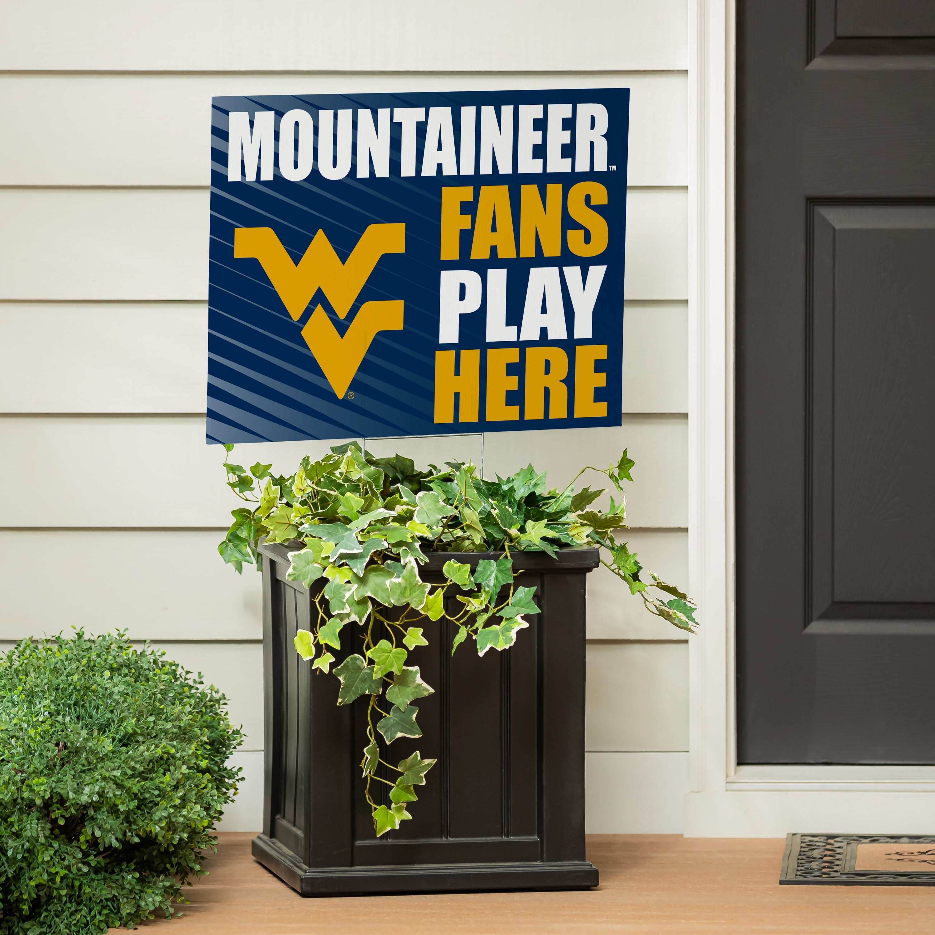 West Virginia University Coroplast Yard Sign "Fans Play Here" - Sports Collectibles, Sports Memorabilia, Sports Fan Shop, Sports Gifts